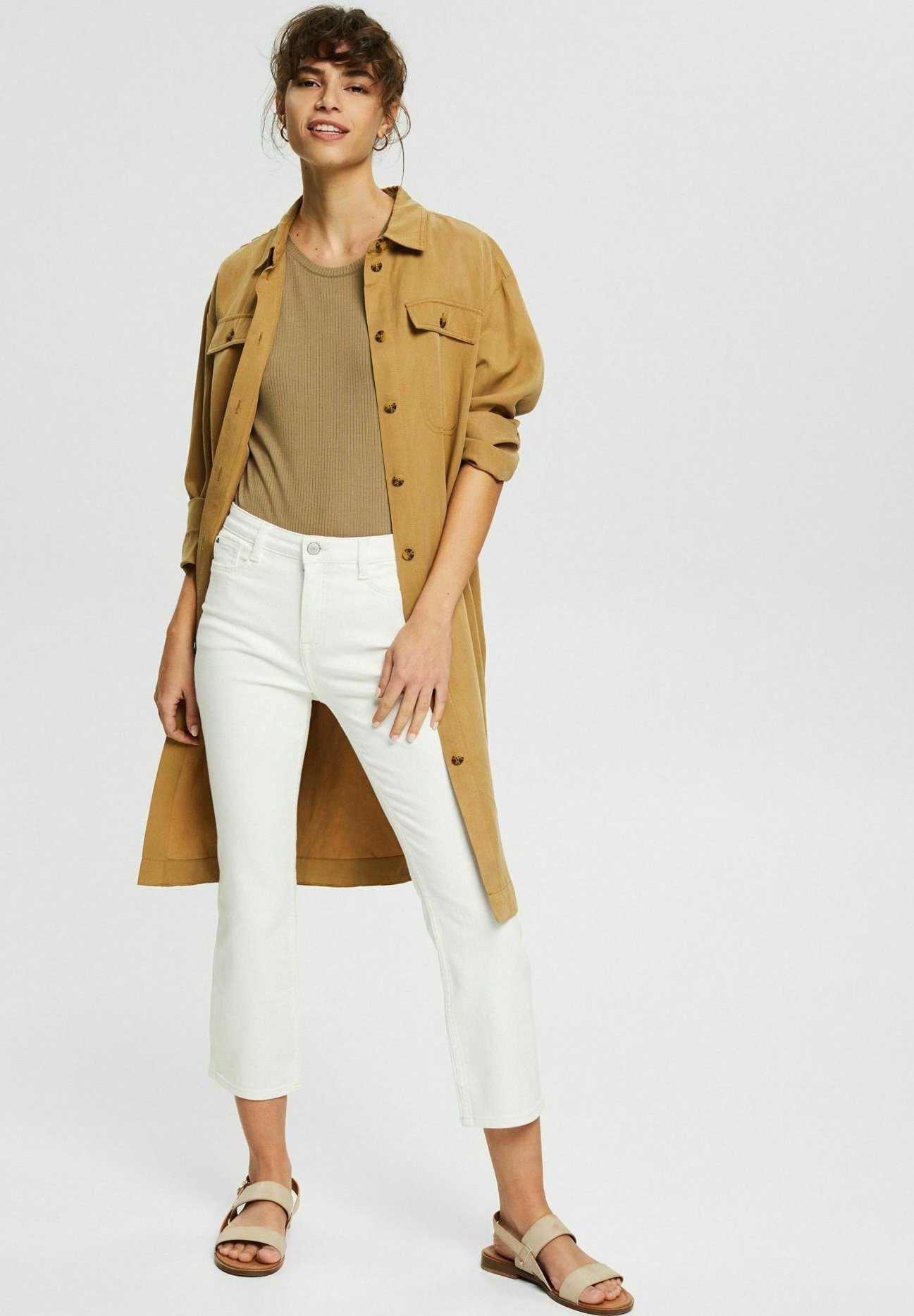 Esprit Slim fit jeans - off white/off-white