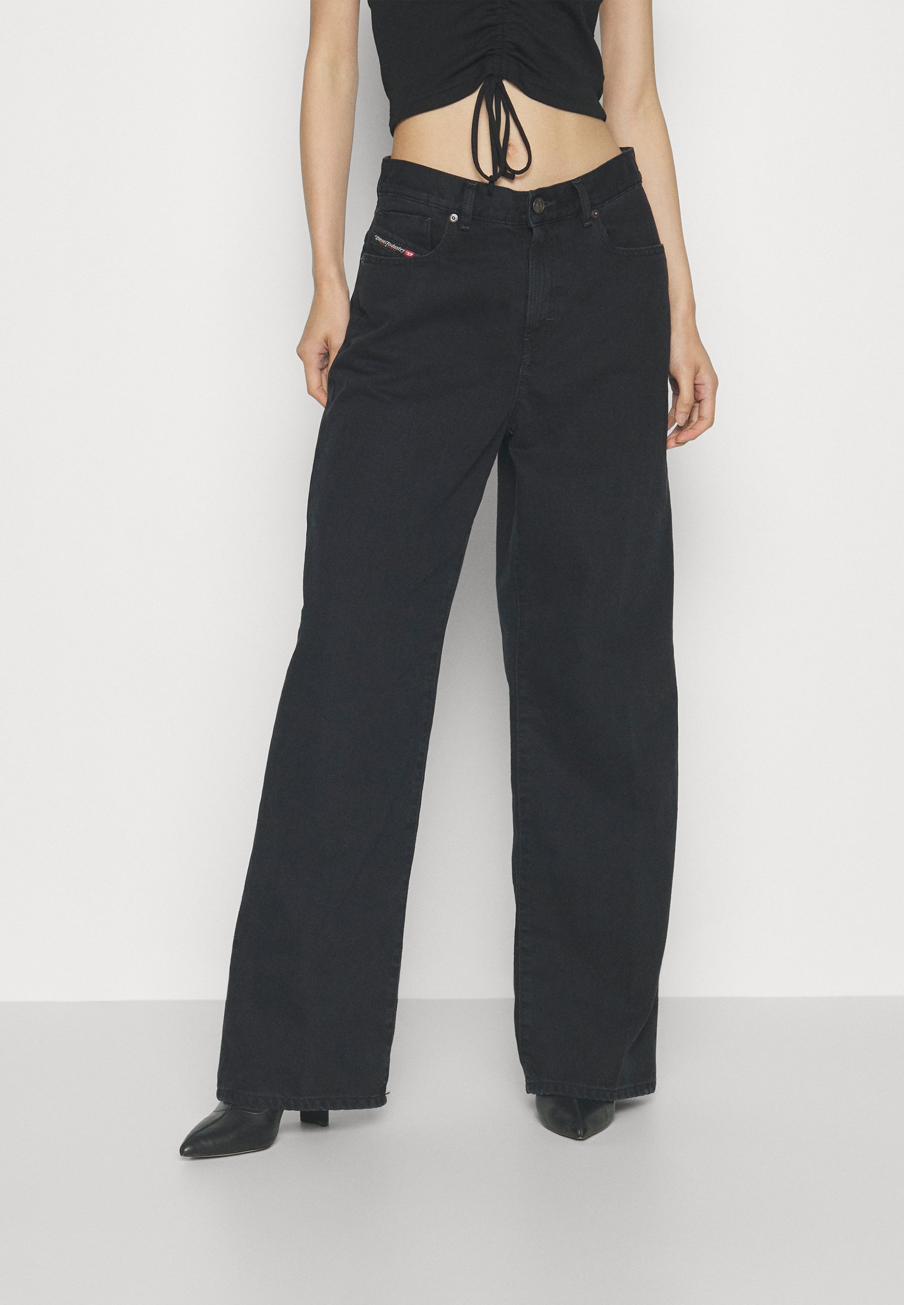Diesel 2000 DIESEL LIBRARY - Bootcut jeans - black denim