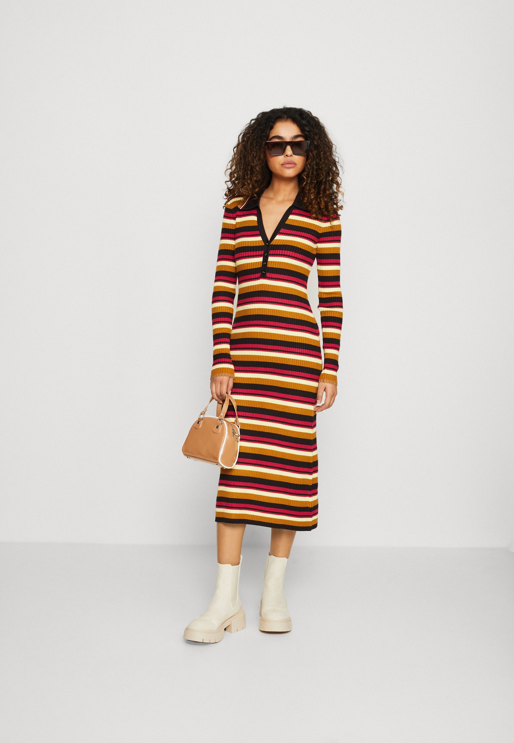 Scotch & Soda DRESS - Jumper dress - black/multi-coloured
