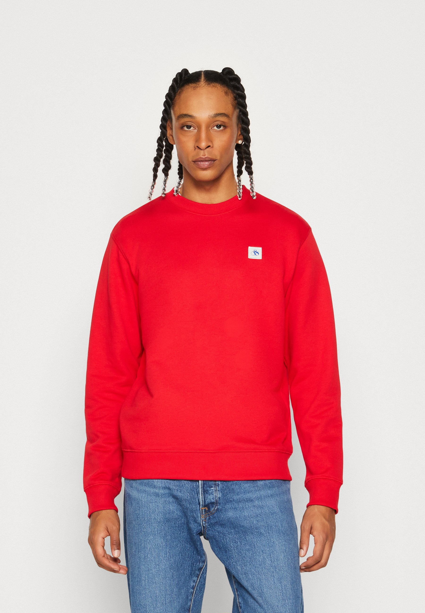 Scotch & Soda REGULAR FIT LOGO BADGE - Sweatshirt - ruby/dark red