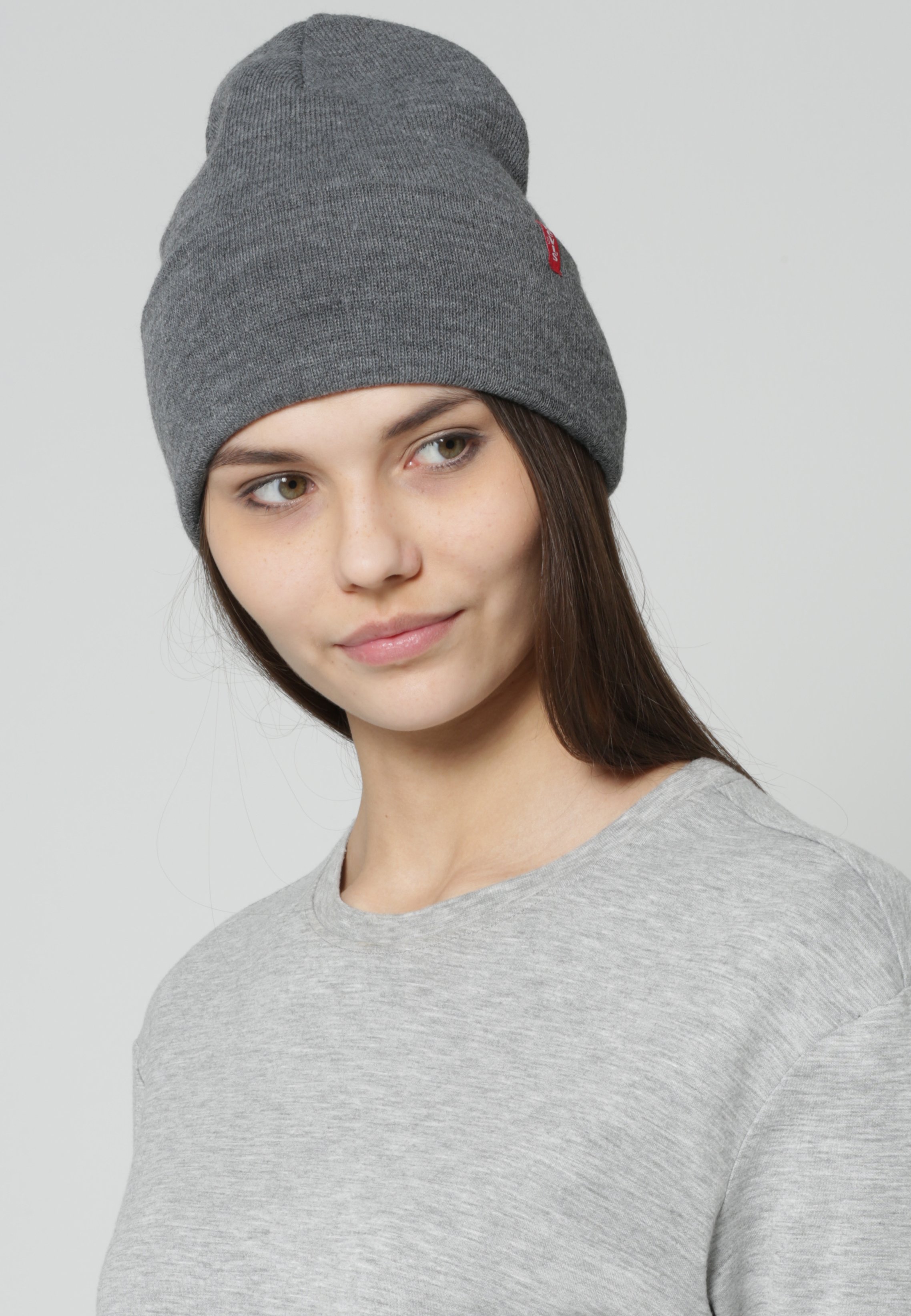 Levi's® SLOUCHY RED TAB BEANIE UNISEX - Beanie - regular grey/mottled grey