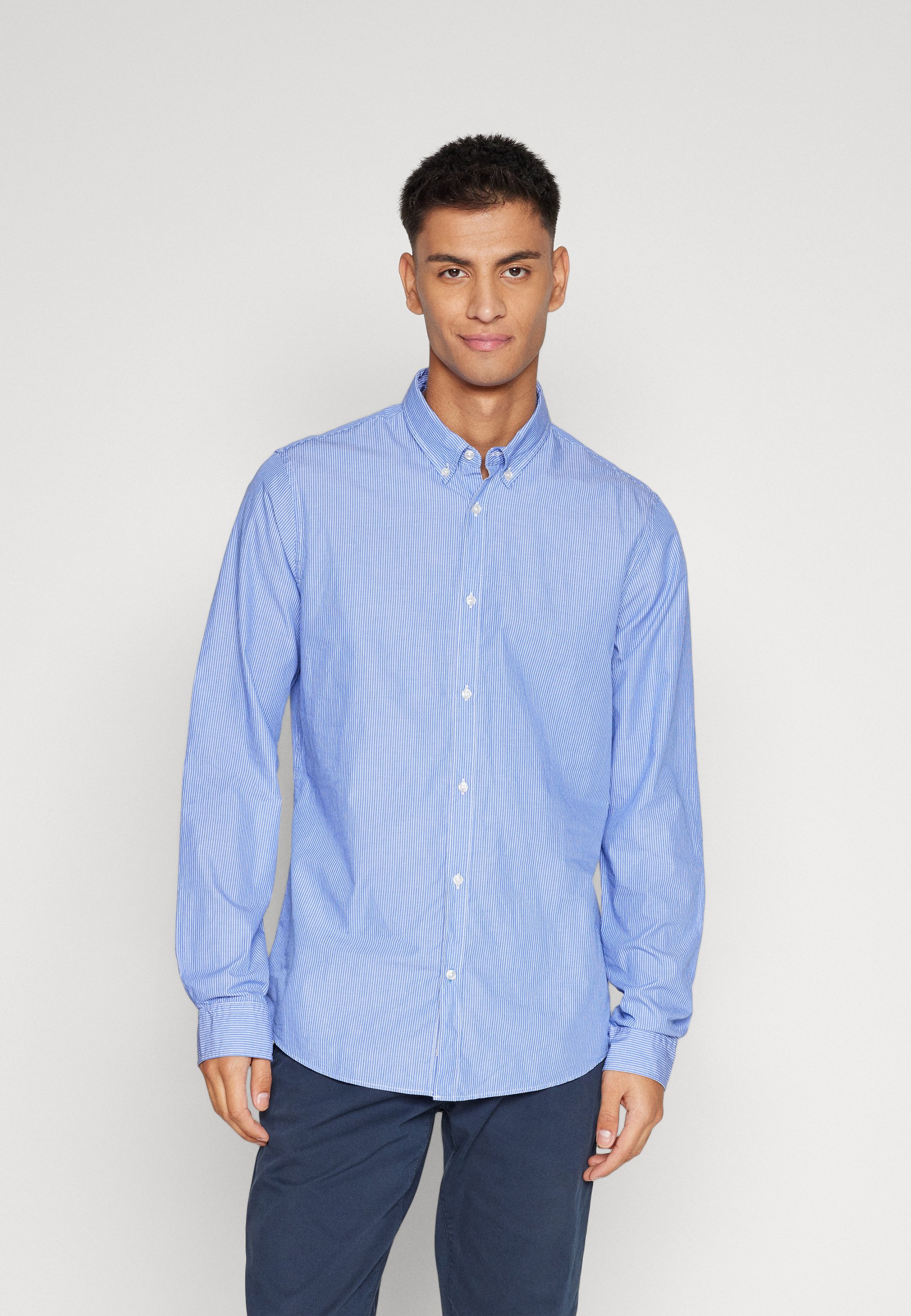 Scotch & Soda ESSENTIAL STRIPE SHIRT - Shirt - light blue