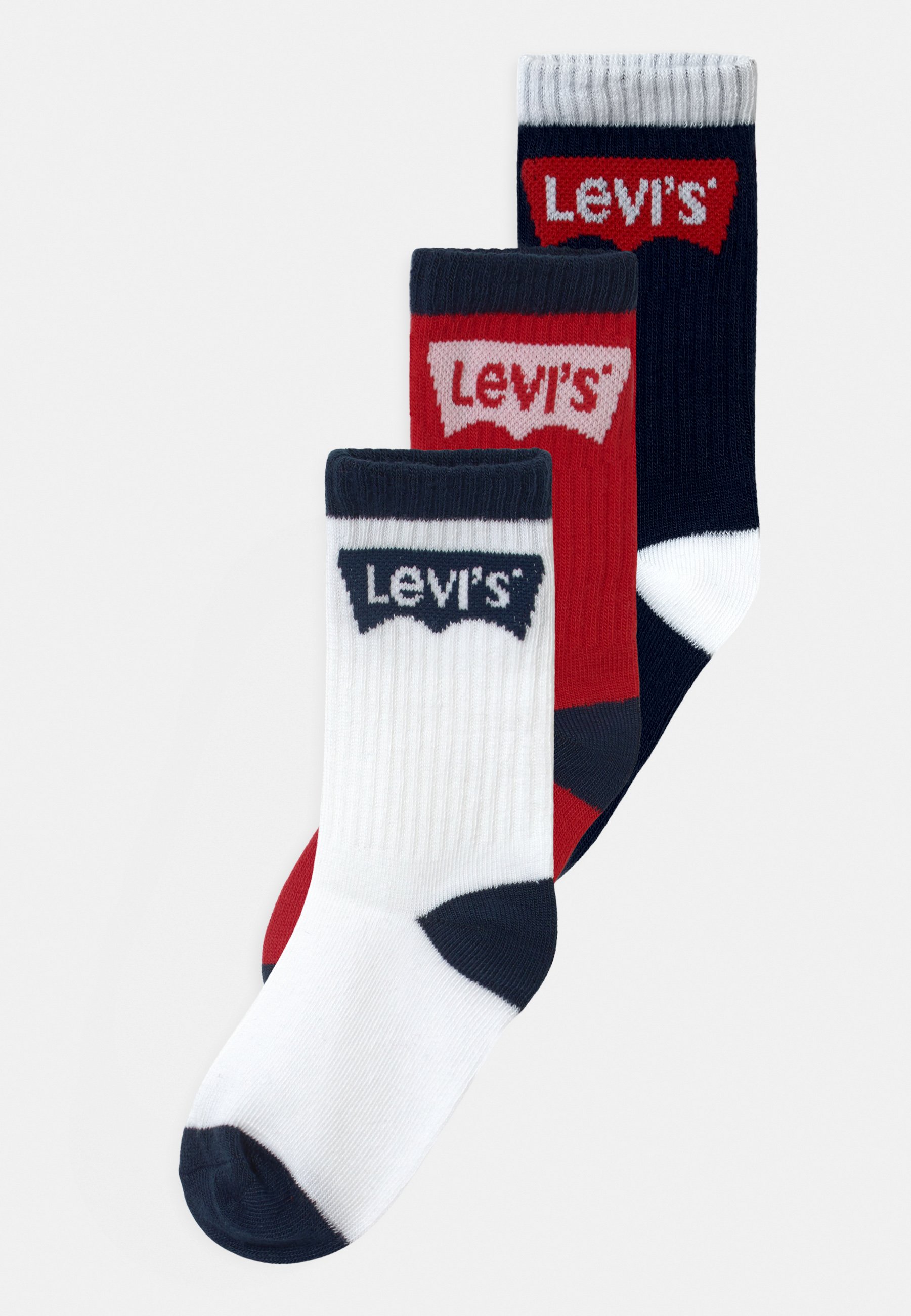 Levi's® BATWING REGULAR CUT 3 PACK UNISEX - Socks - dress blues/dark blue