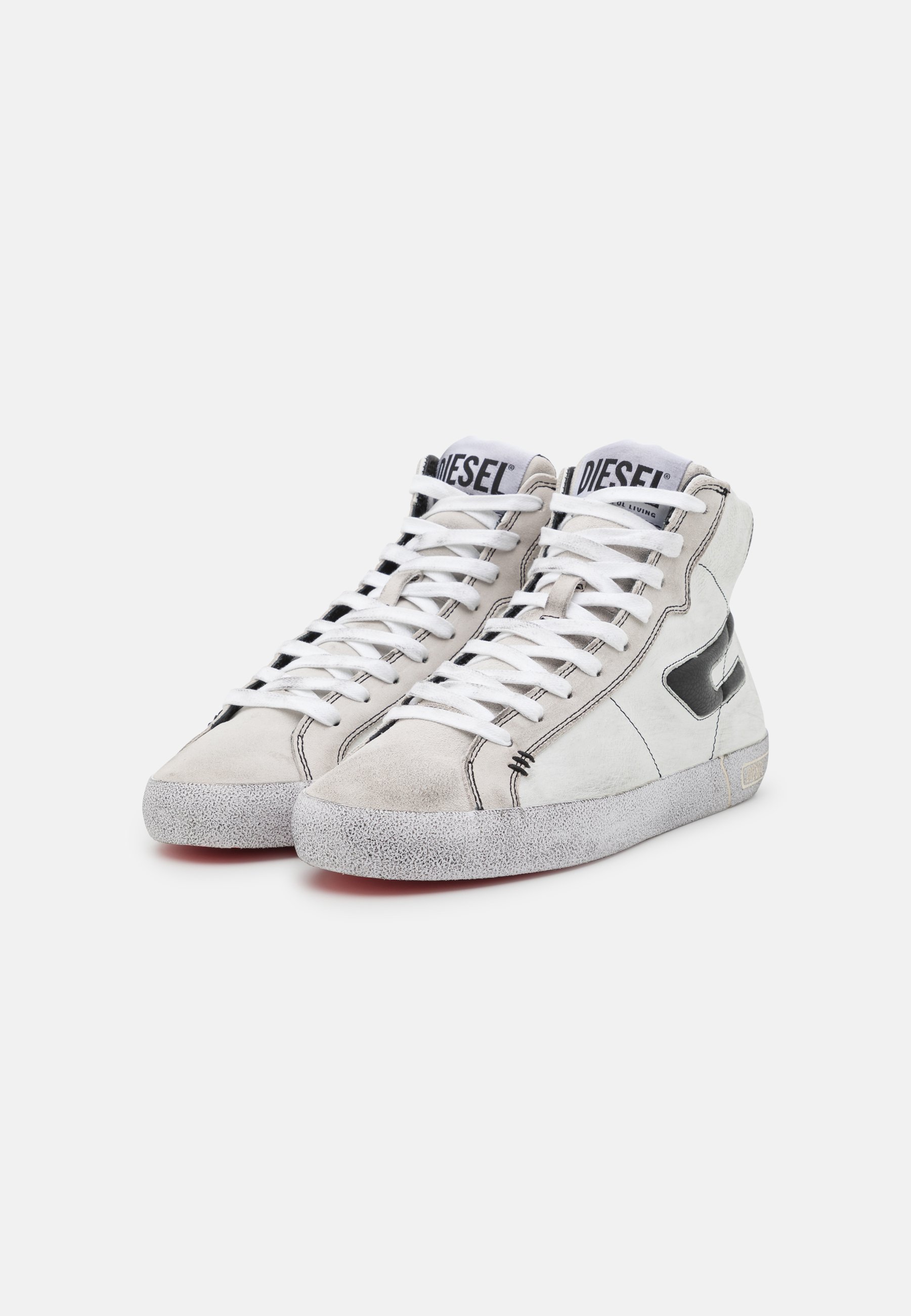 Diesel S-LEROJI MID - High-top trainers - white/black/white