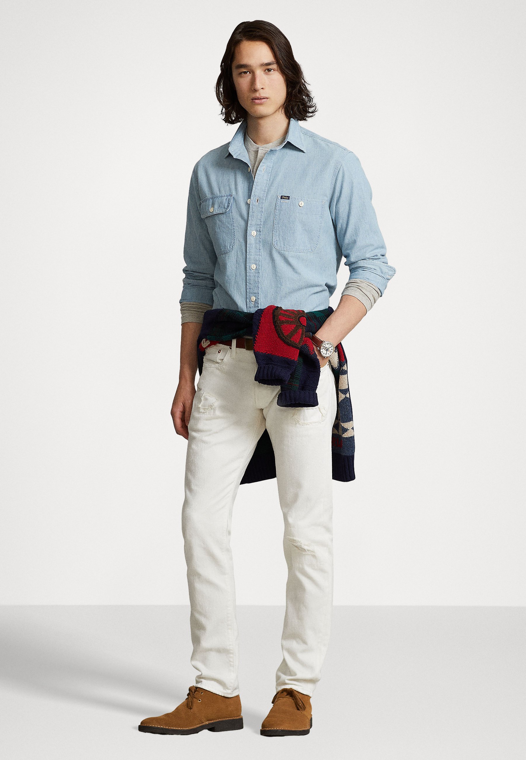 Polo Ralph Lauren SULLIVAN SLIM DISTRESSED JEANS - Slim fit jeans - glengate/black