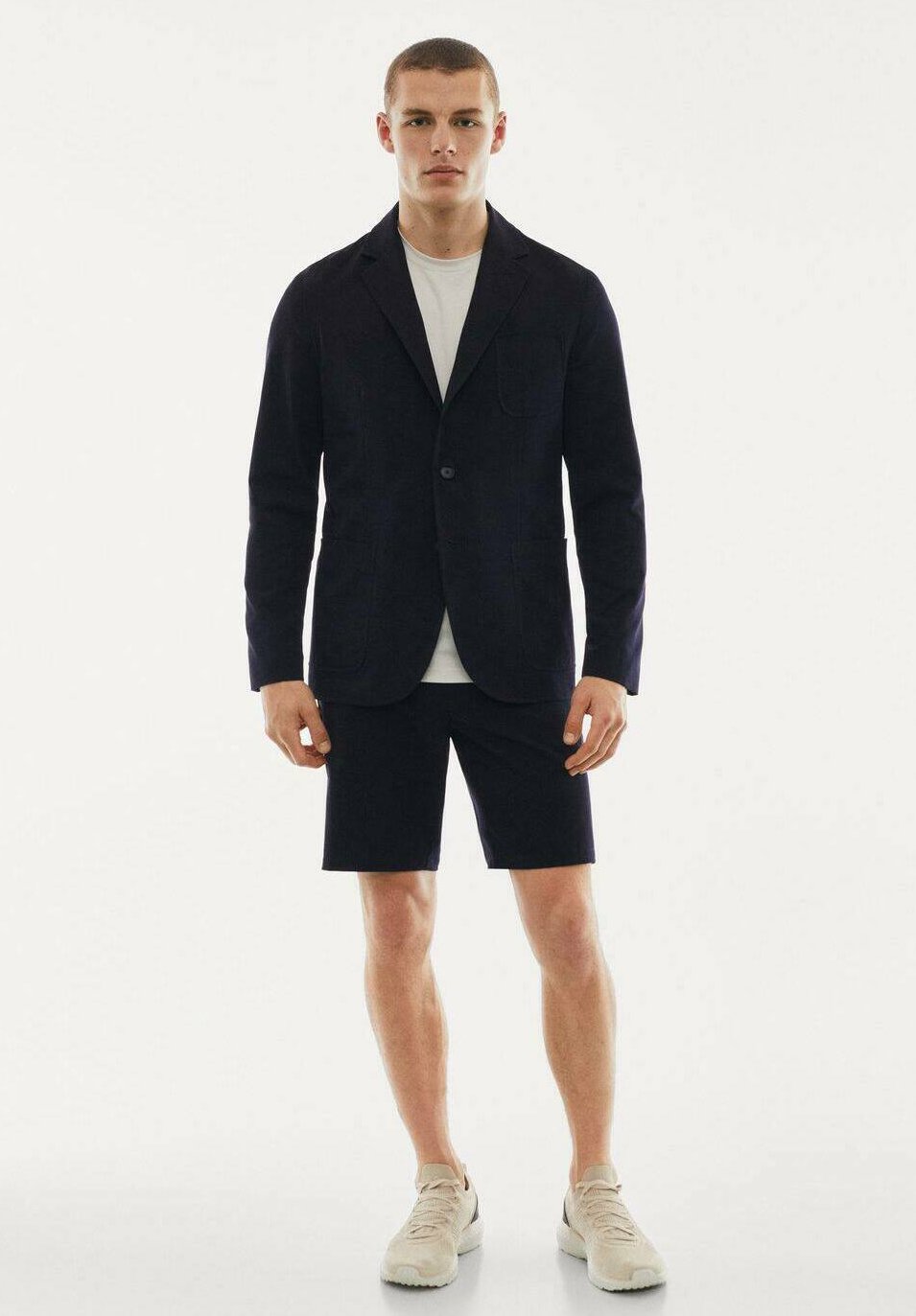 Mango Blazer jacket - navy/royal blue
