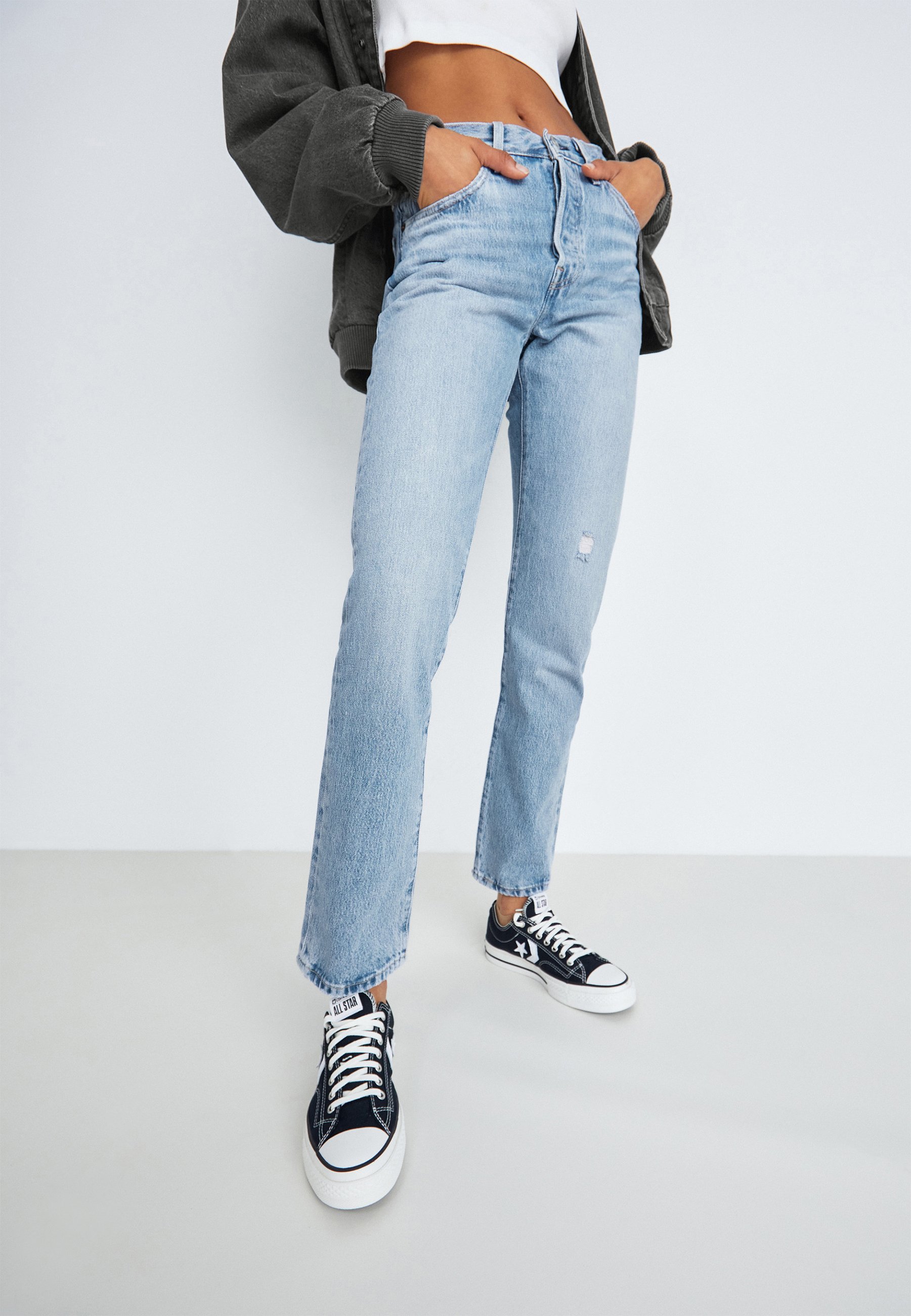 Levi's® 501® JEANS FOR WOMEN - Straight leg jeans - indigo botanics/destroyed denim
