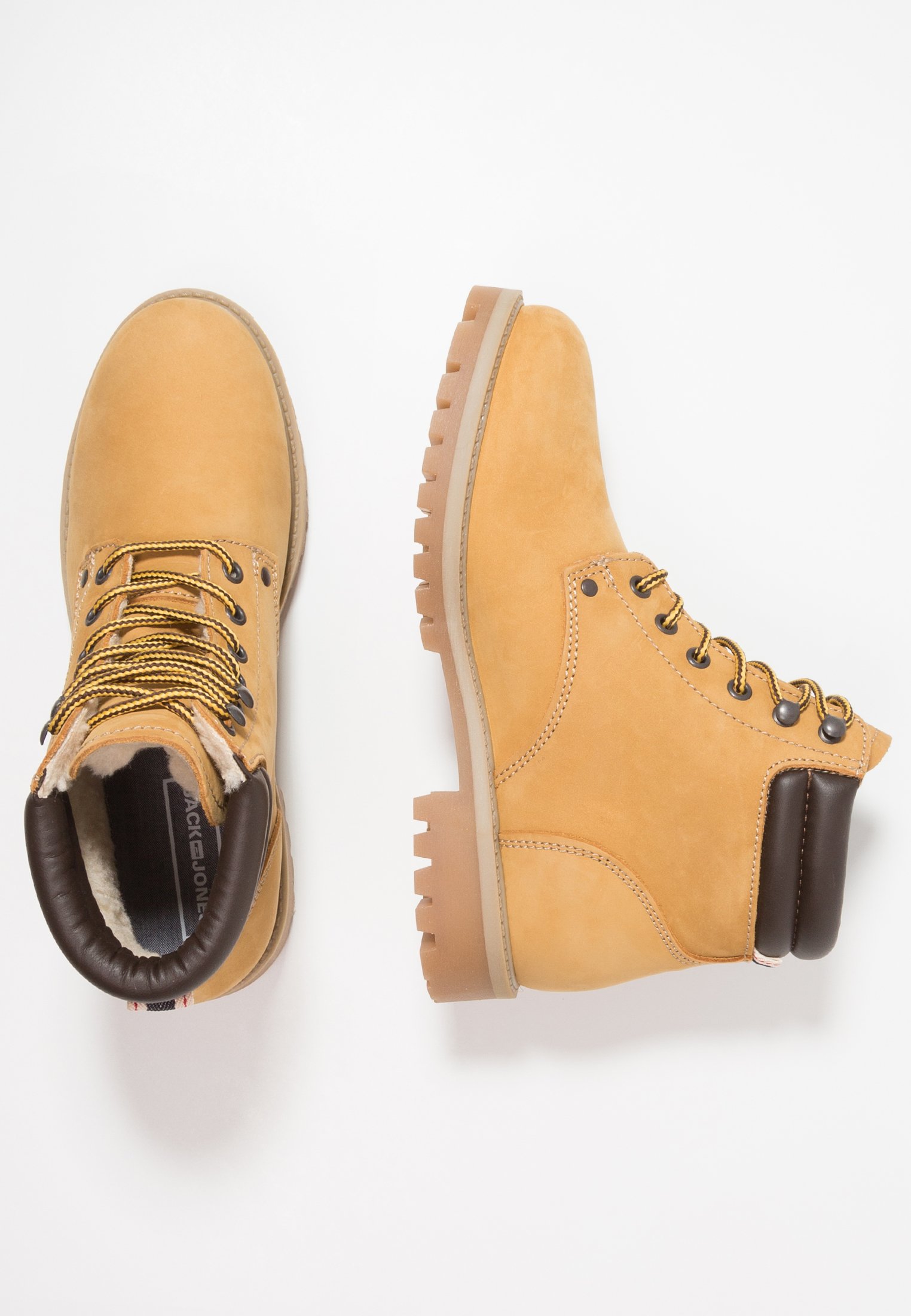 Jack &Jones JFWSTOKE WARM - Lace-up ankle boots - honey/dark yellow