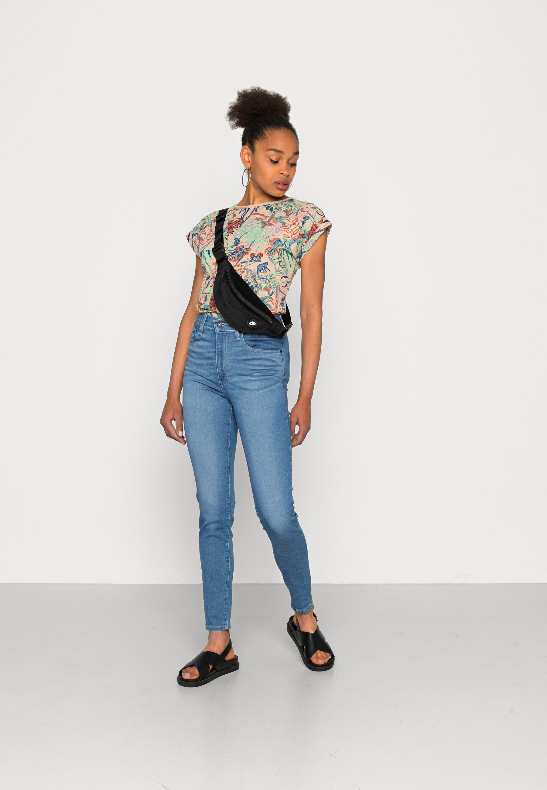 Levi's® MILE HIGH SUPER SKINNY - Jeans Skinny Fit - dark indigo worn in/stone blue denim