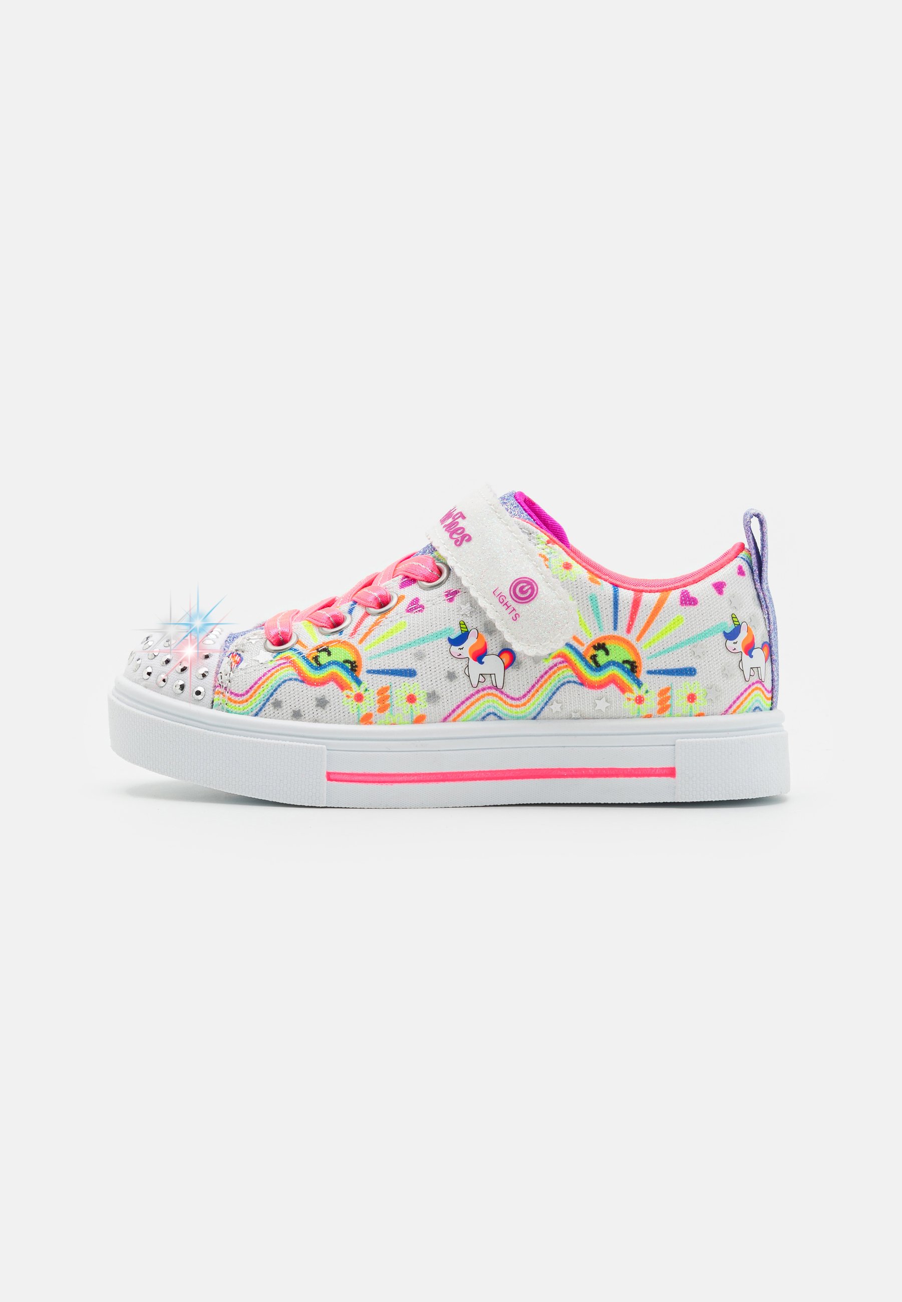Skechers TWINKLE SPARKS - Trainers - white/multi-coloured/white