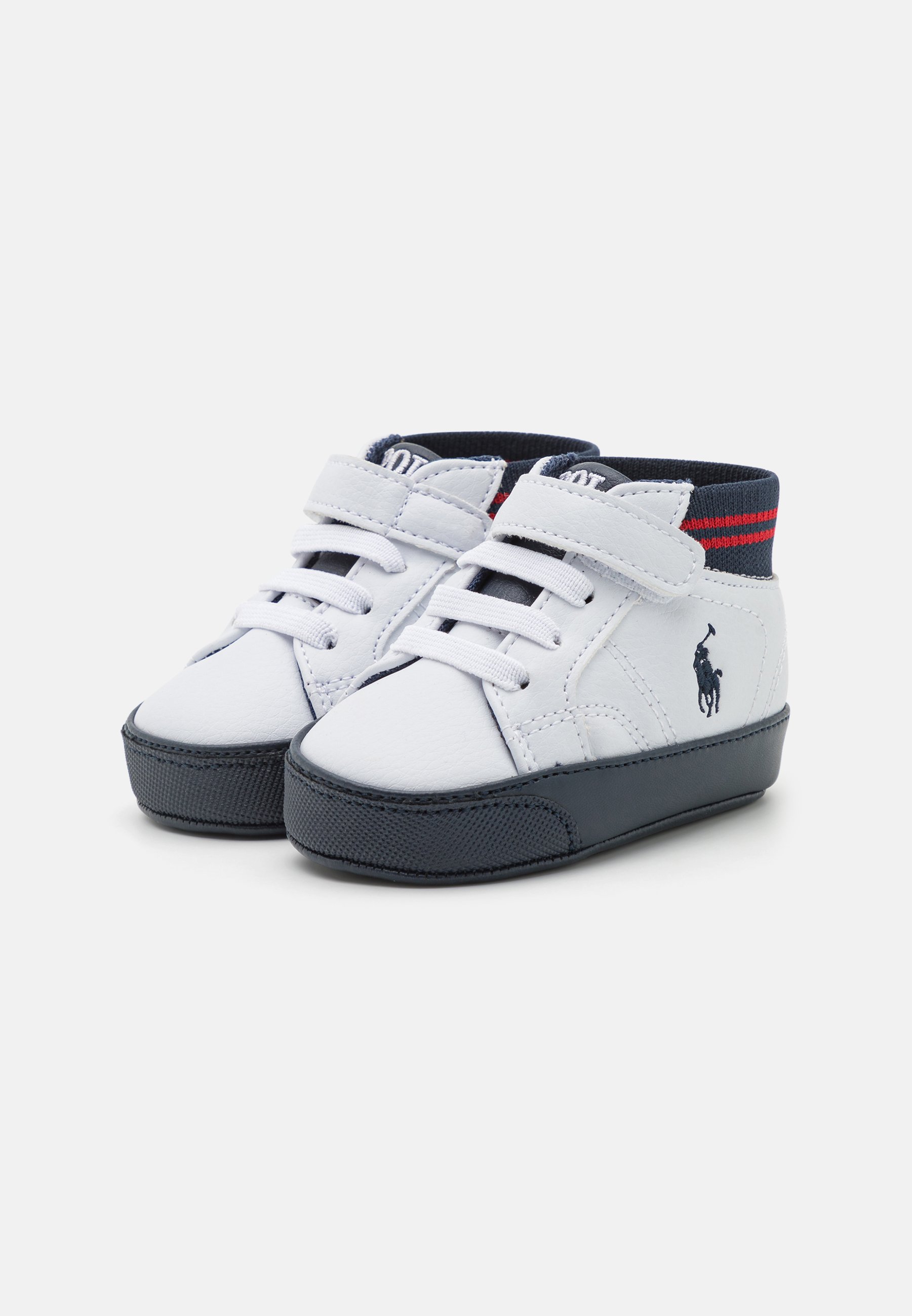 Polo Ralph Lauren THERON BOOT LAYETTE UNISEX - First shoes - white/navy/white
