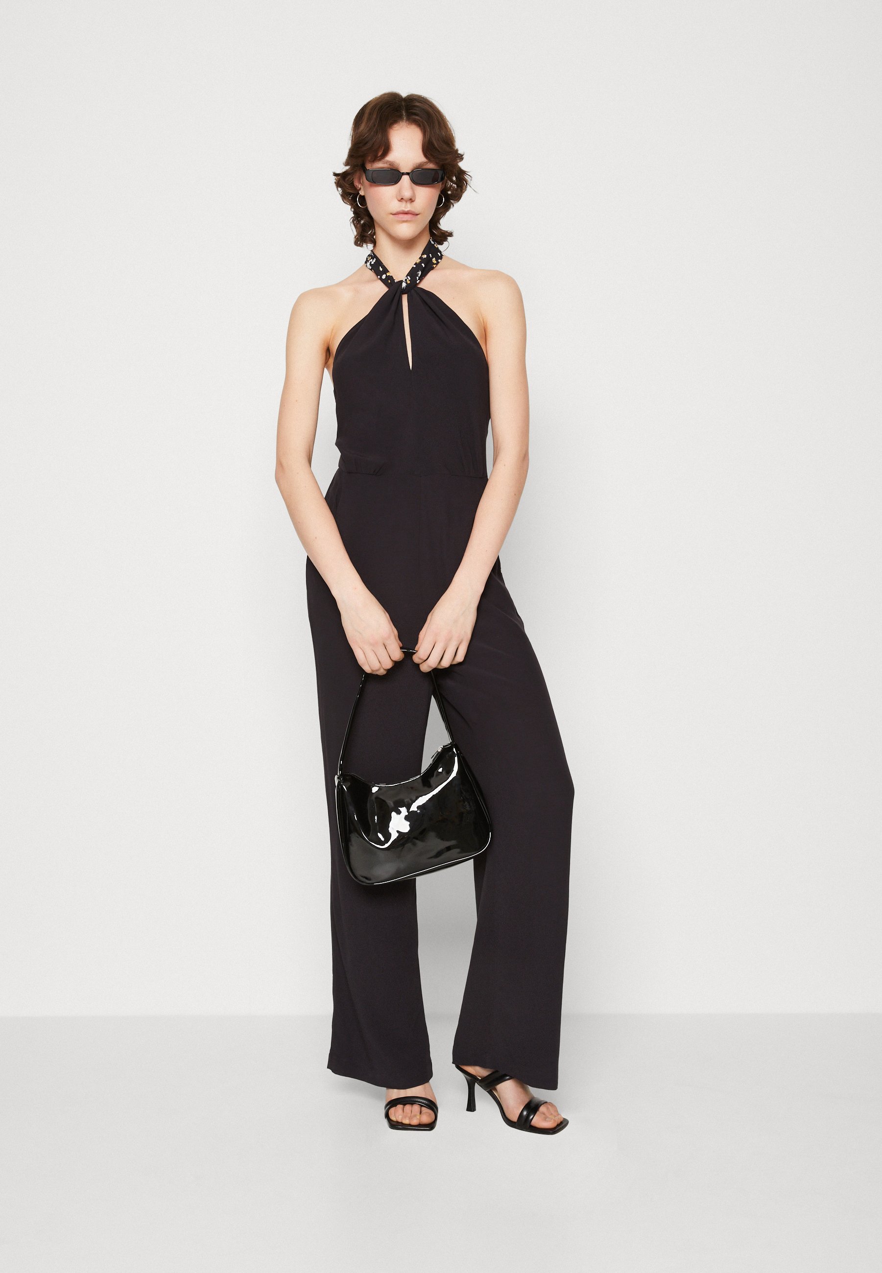 Scotch & Soda CONTRAST BOW JUMPSUIT - Jumpsuit - black