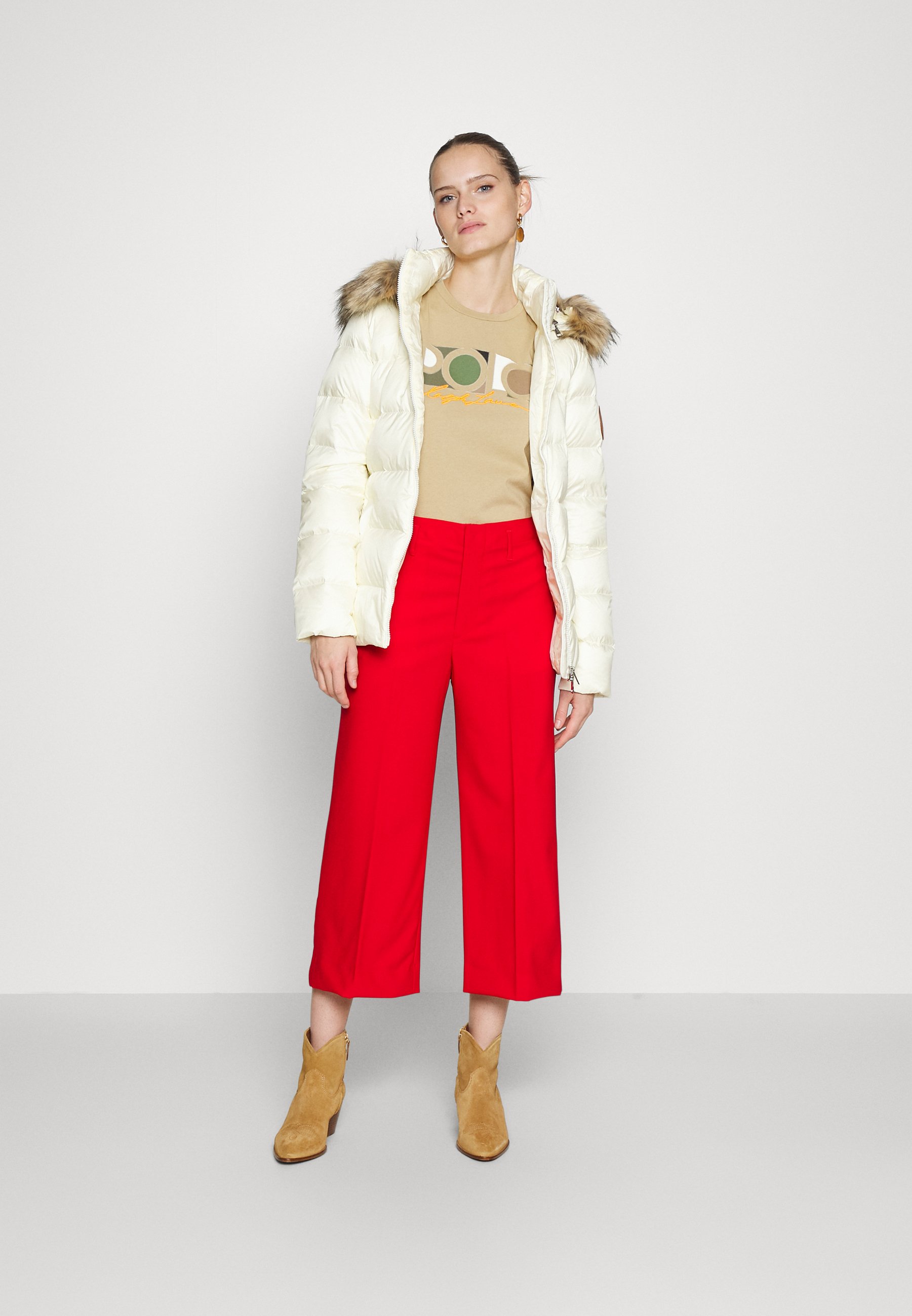 Polo Ralph Lauren SNJA CULTTE CROPPED FLAT FRONT - Trousers - red