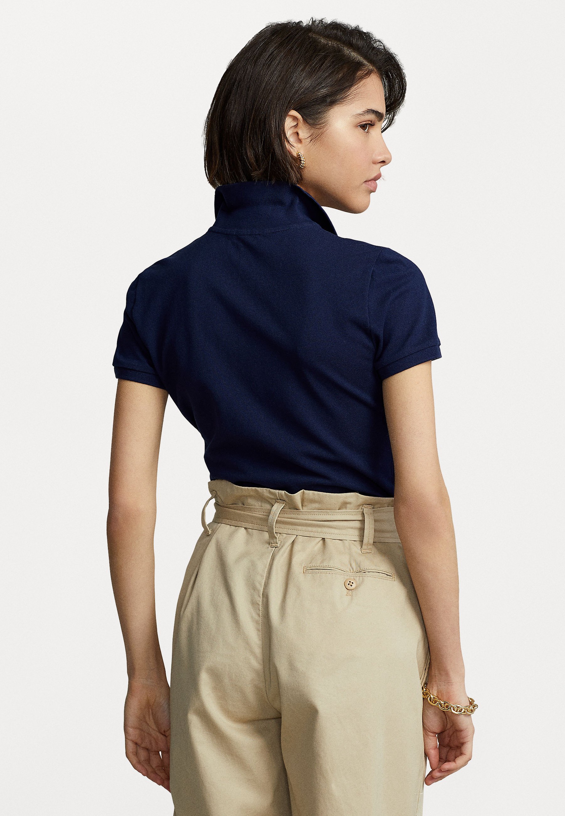 Polo Ralph Lauren JULIE SLIM SHORT SLEEVE - Polo shirt - newport navy/dark blue