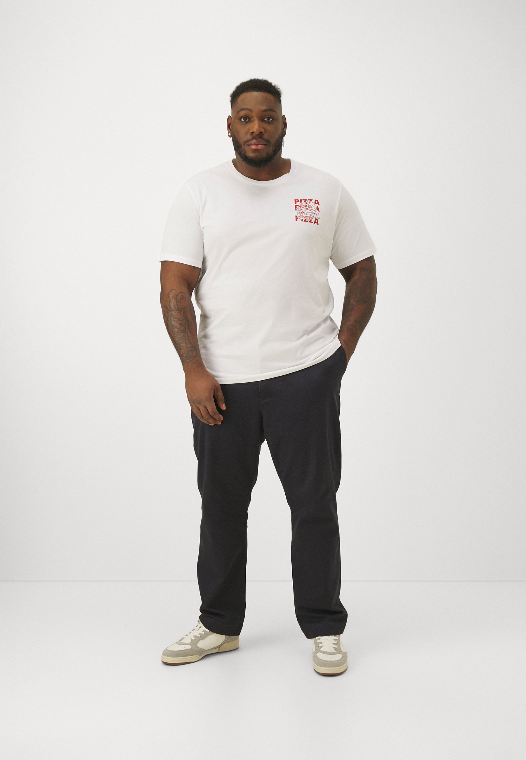 Jack &Jones JORGIANNIS TEE CREW NECK - Print T-shirt - white