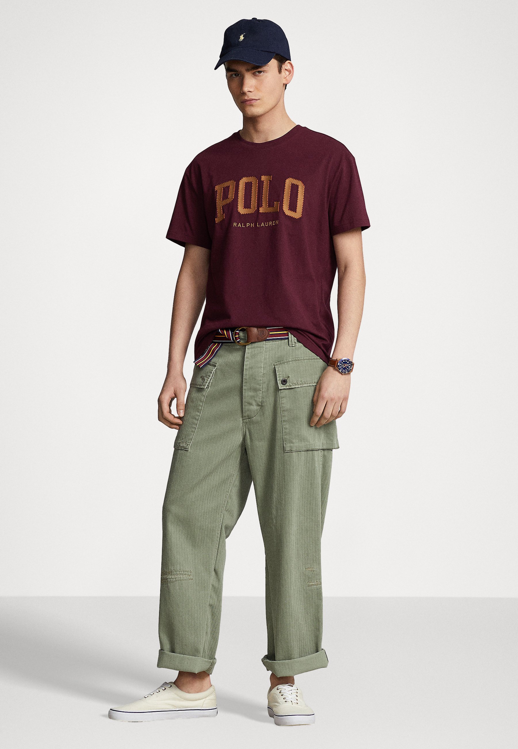 Polo Ralph Lauren SHORT SLEEVE - Print T-shirt - harvard wine/red