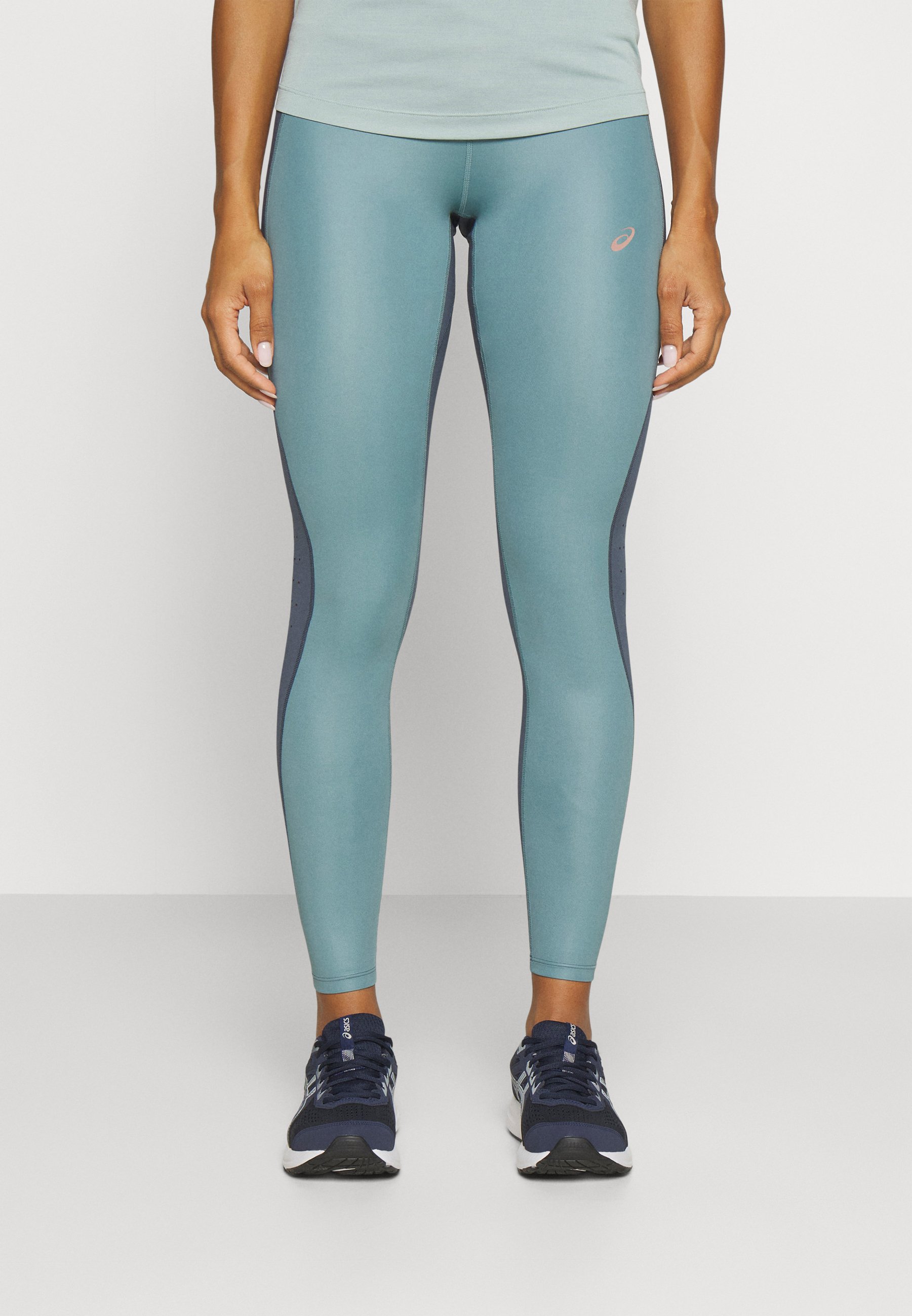 ASICS NAGINO RUN - Leggings - foggy teal/tarmac/teal