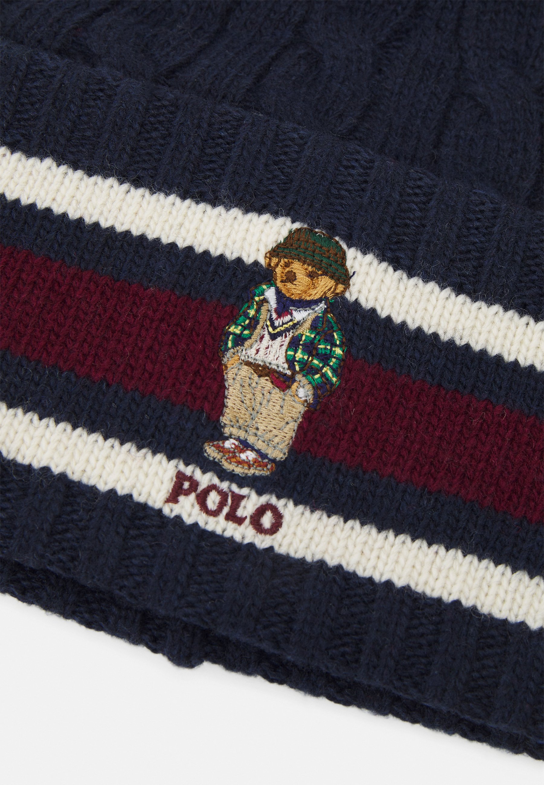 Polo Ralph Lauren BEAR BEANIE HAT COLD WEATHER UNISEX - Beanie - navy multi/dark blue