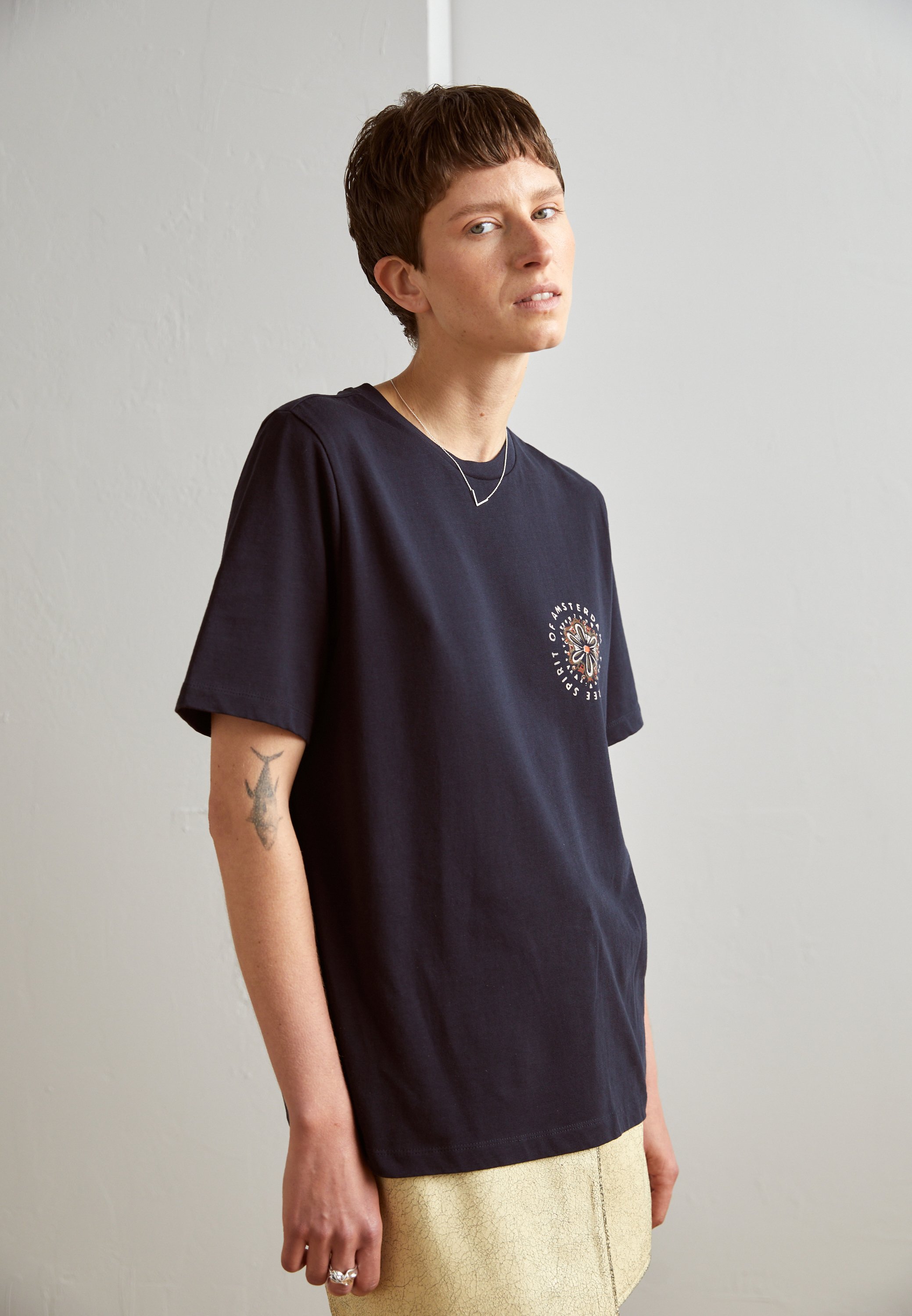 Scotch & Soda RELAXED - Print T-shirt - night/dark blue