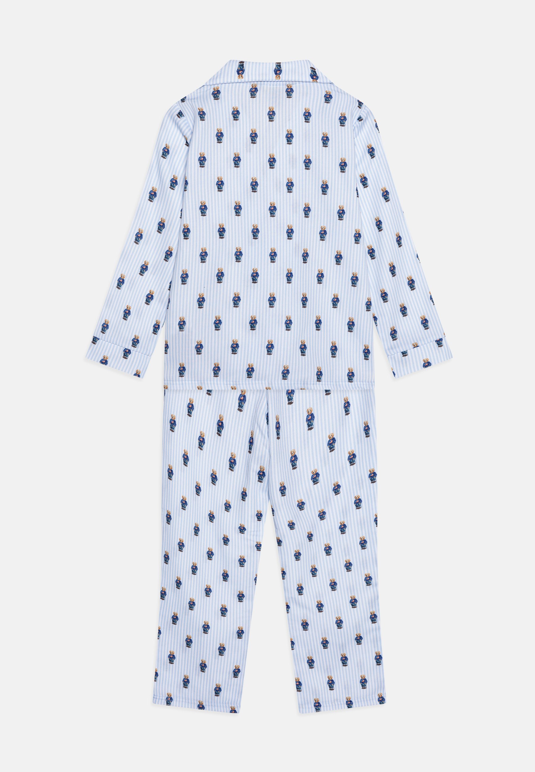 Polo Ralph Lauren COAT PANT SLEEP - Pyjama set - white/elite blue/light blue