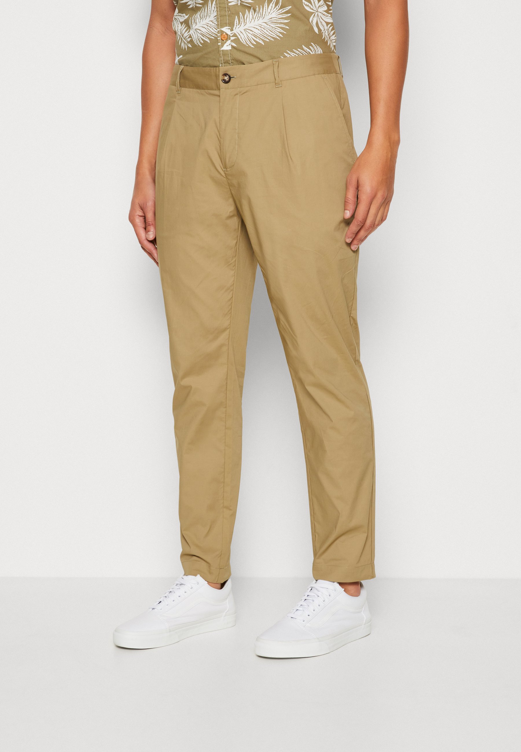 Scotch & Soda REGULAR SLIM BLAKE PLEATED - Chinos - khaki