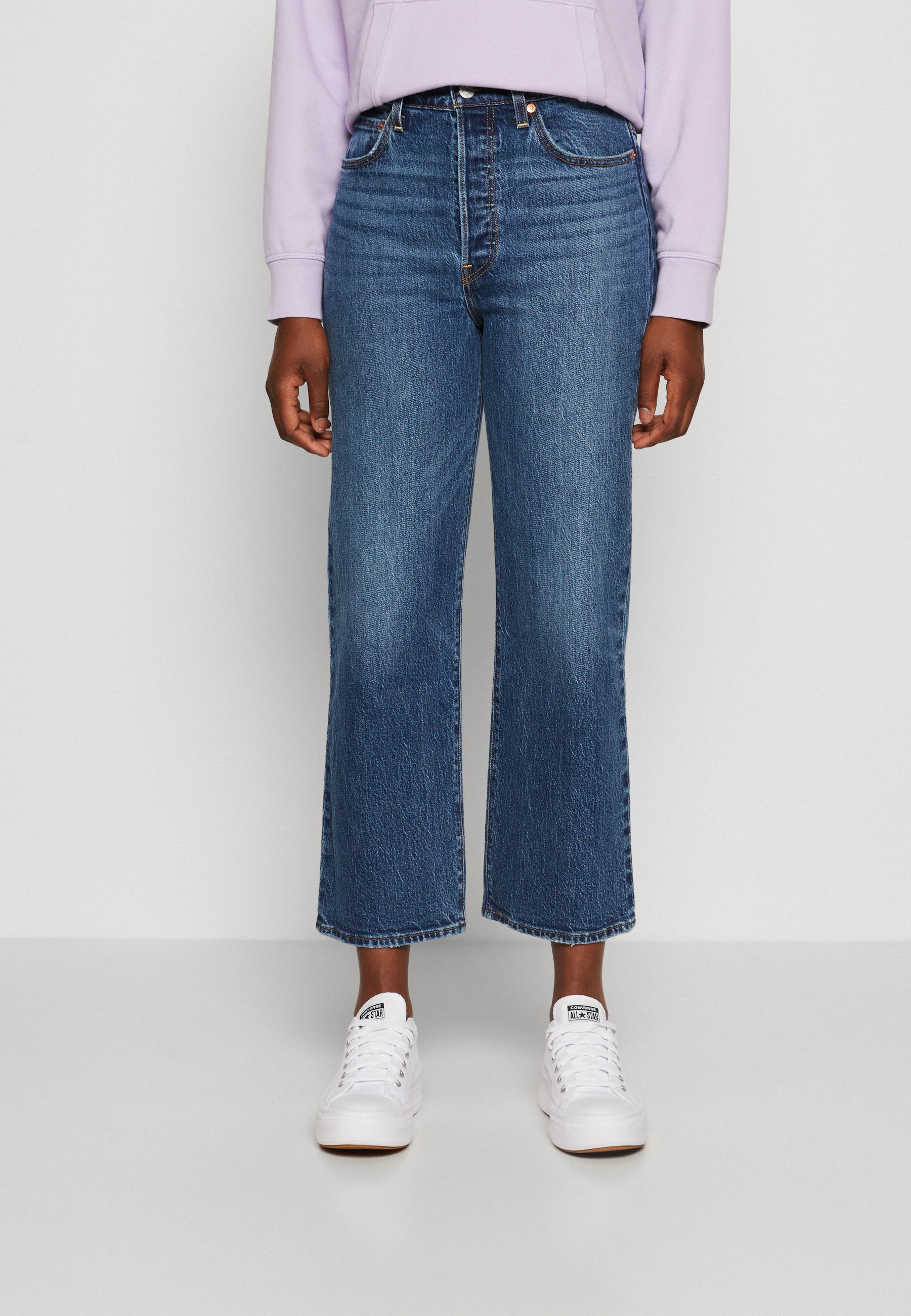 Levi's® RIBCAGE NO BACK POCKET - Straight leg jeans - dark indigo/dark-blue denim