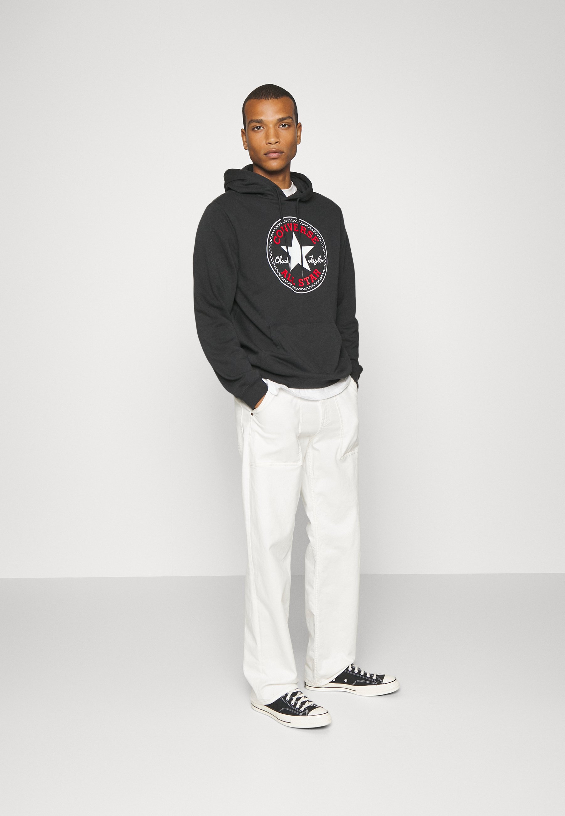 Converse PATCH STANDARD FIT HOODIE - Hoodie - black