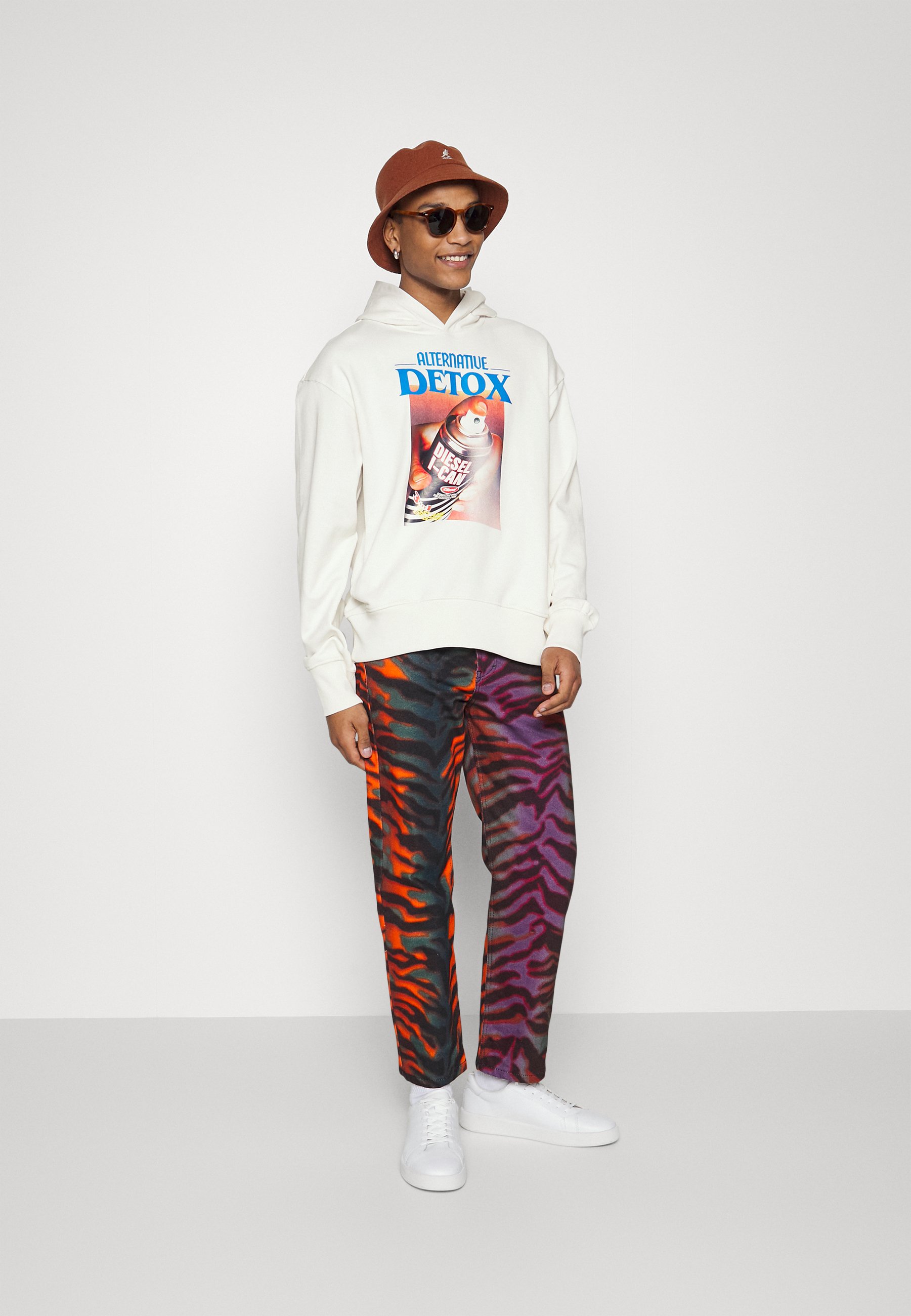 Diesel MACSOUT HOOD UNISEX - Hoodie - white
