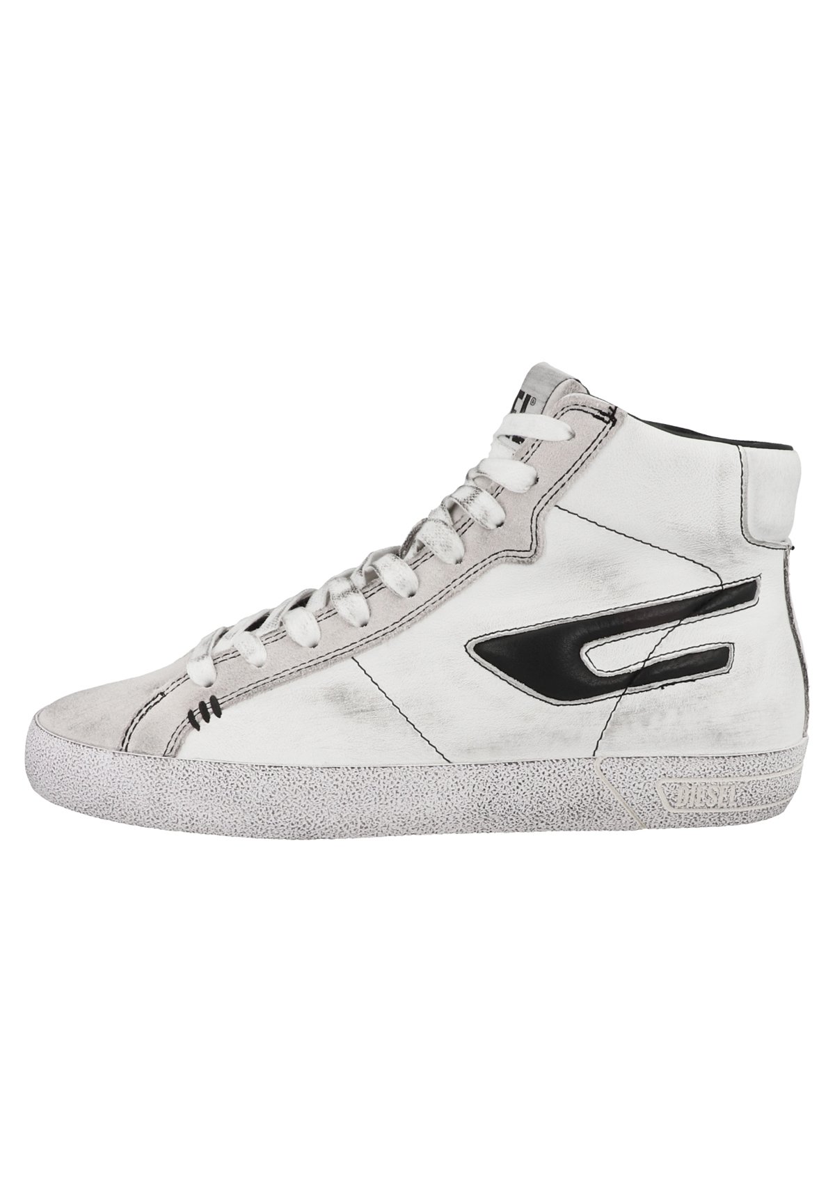 Diesel S-LEROJI MID W - High-top trainers - white/black/white