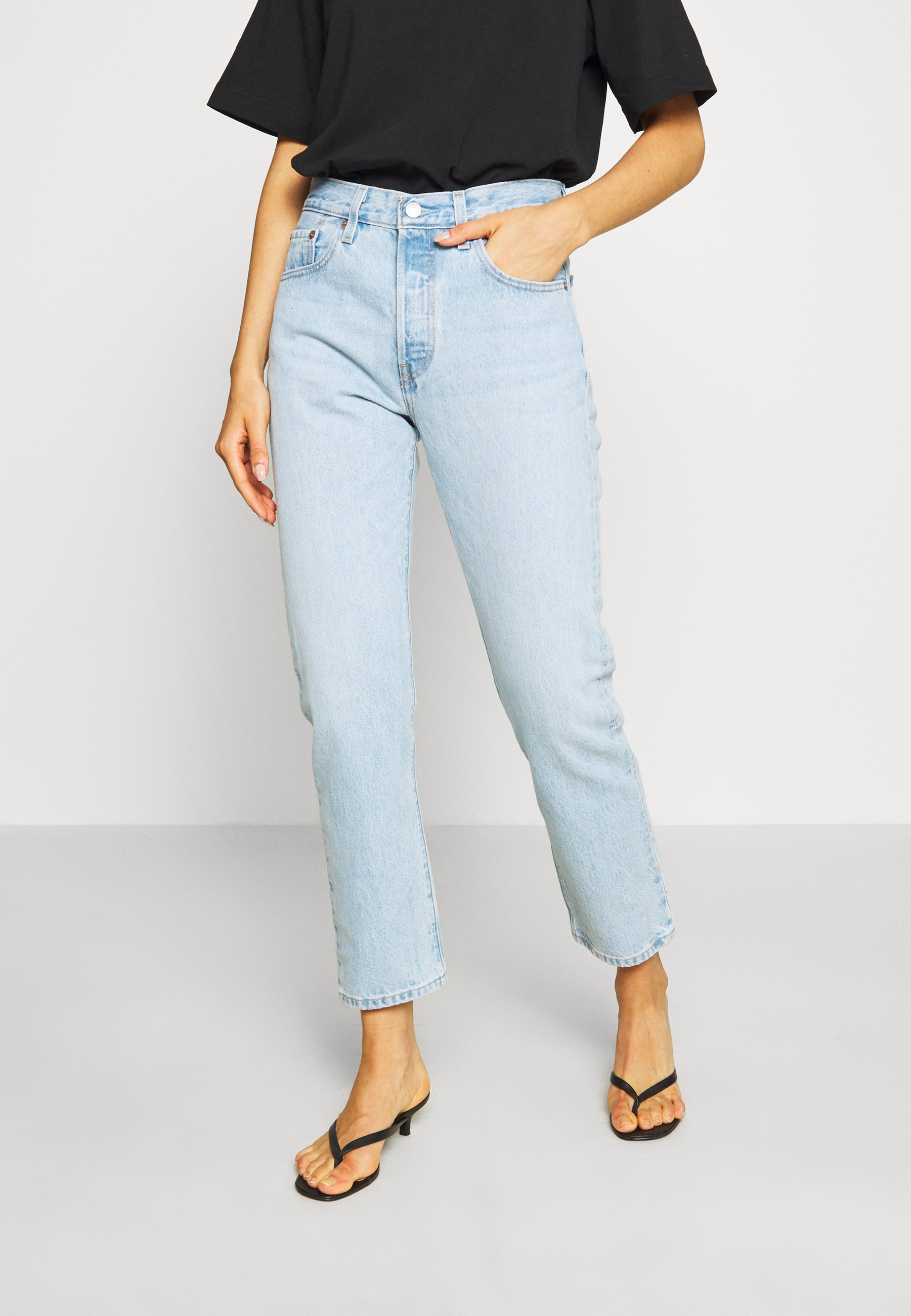 Levi's® 501® CROP - Straight leg jeans - light blue denim/light-blue denim