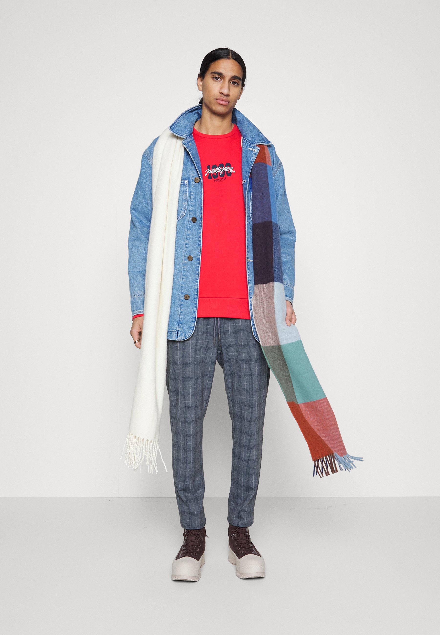 Jack &Jones JORDONOVAN CREW NECK - Sweatshirt - red