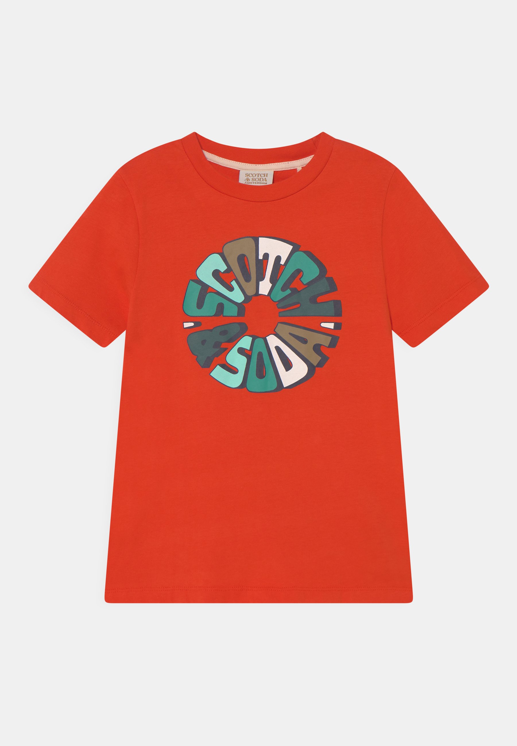Scotch & Soda SHORT SLEEVED ARTWORK ORGANIC - Print T-shirt - tomato/red