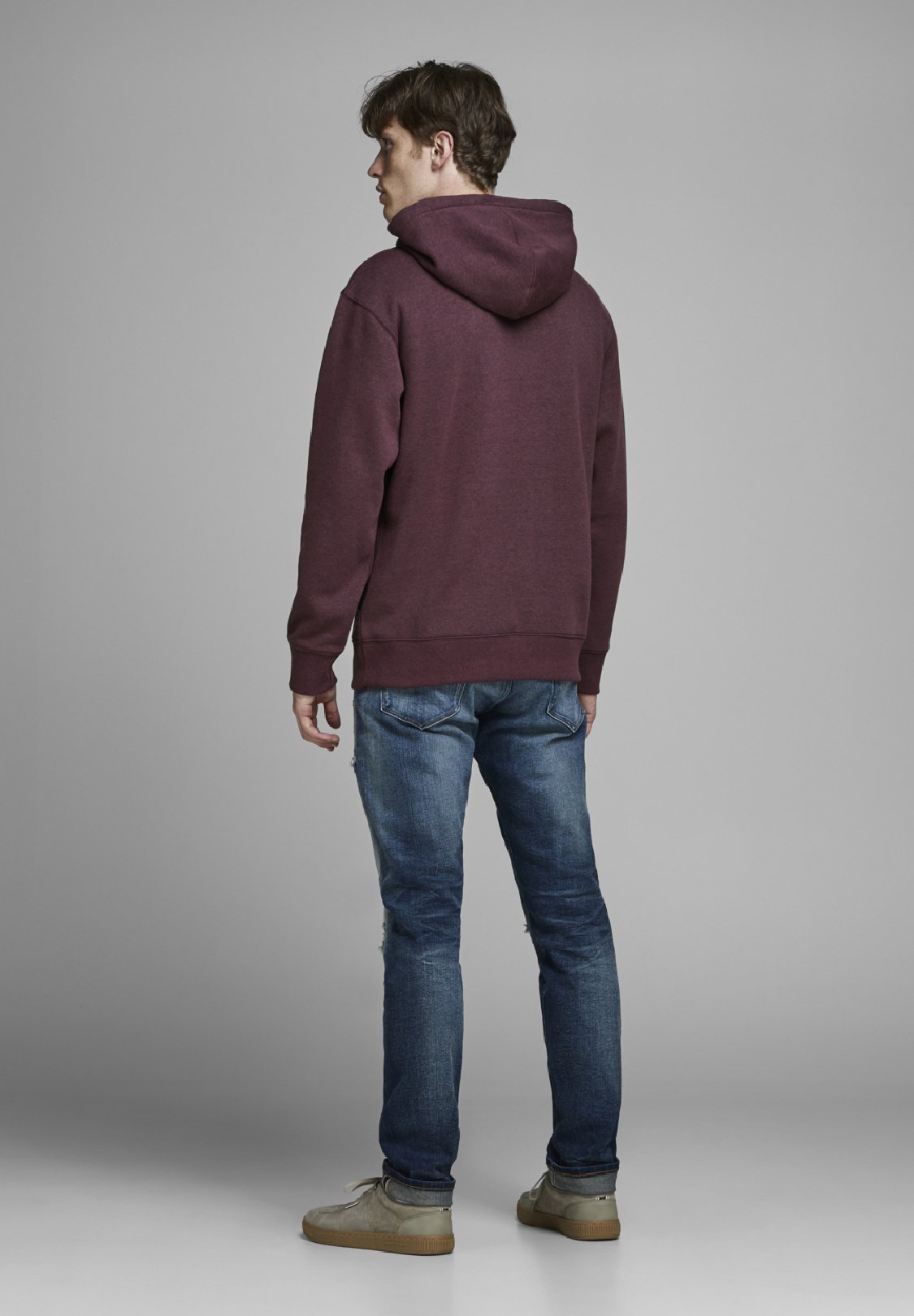 Jack &Jones JWHSTAR BASIC NOOS - Hoodie - port royale/dark red