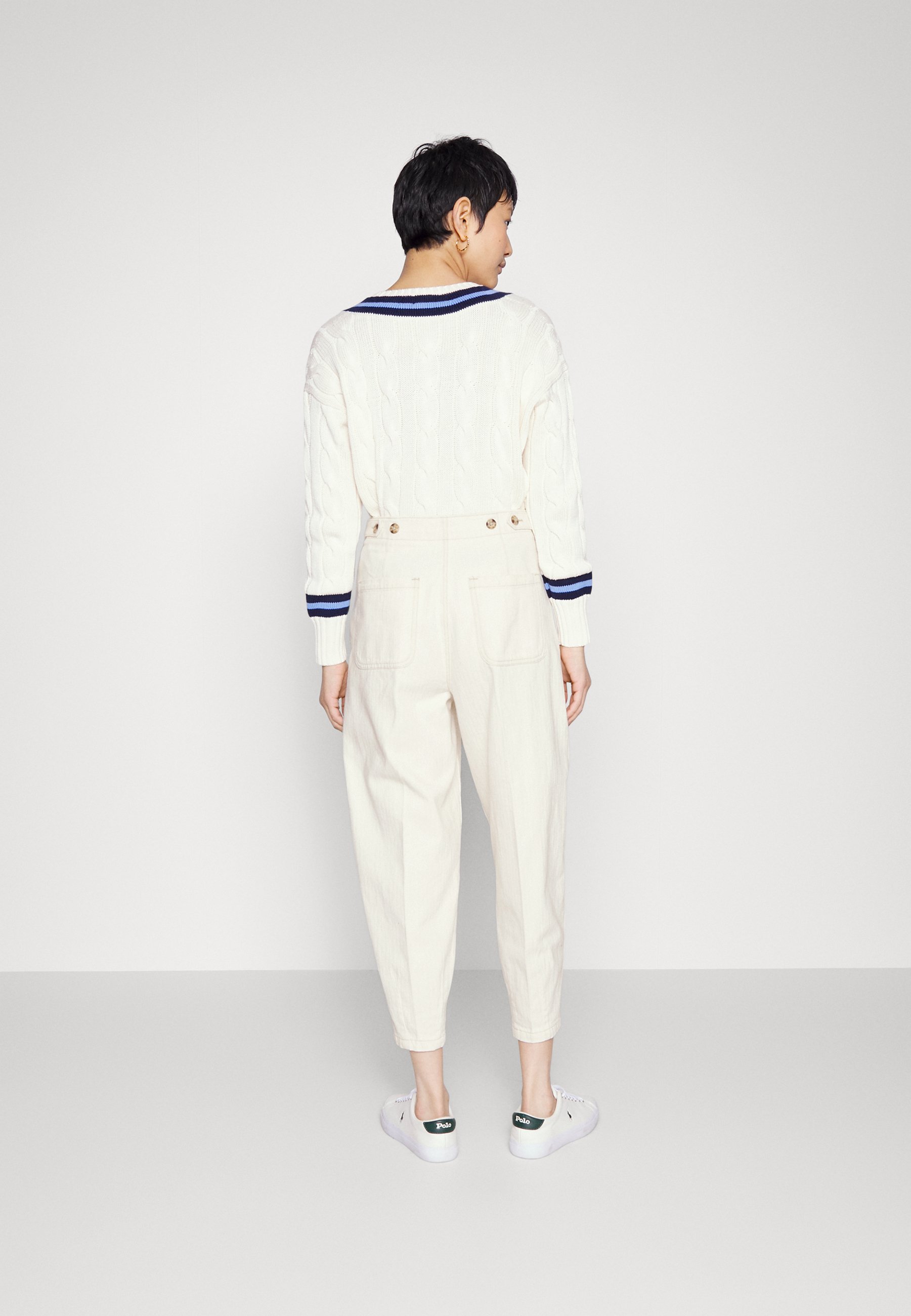 Polo Ralph Lauren CROPPED FLAT FRONT - Tracksuit bottoms - natural/beige