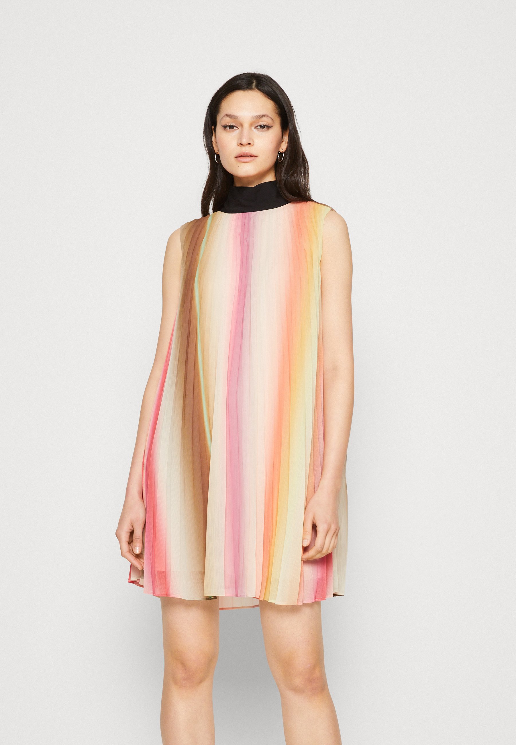Scotch & Soda BOW PLEATED MINI DRESS - Cocktail dress / Party dress - rainbow/multi-coloured