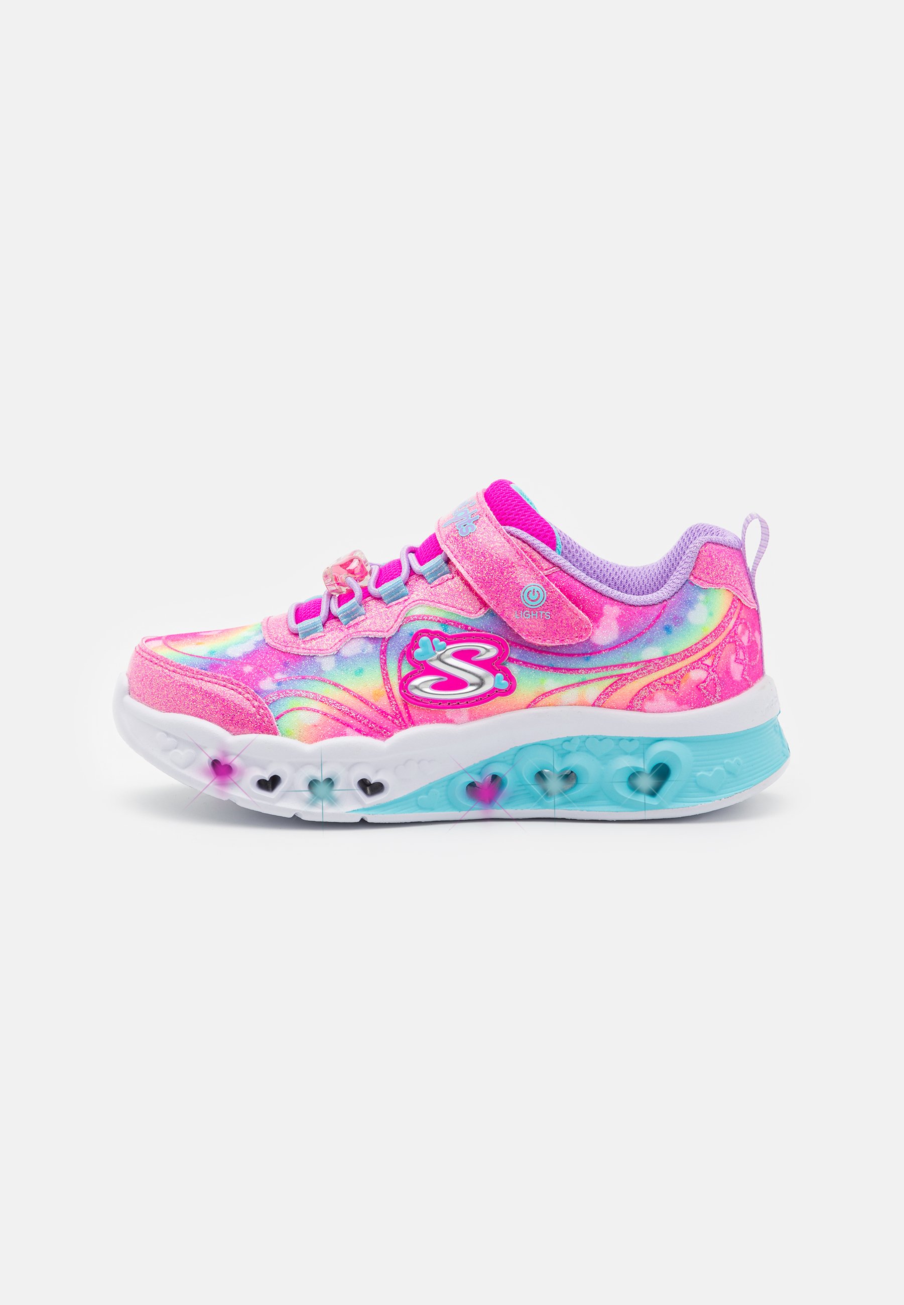 Skechers LIGHTED BUNGEE STRAP GLITTER - Trainers - hot pink sparkle/lavender/pink