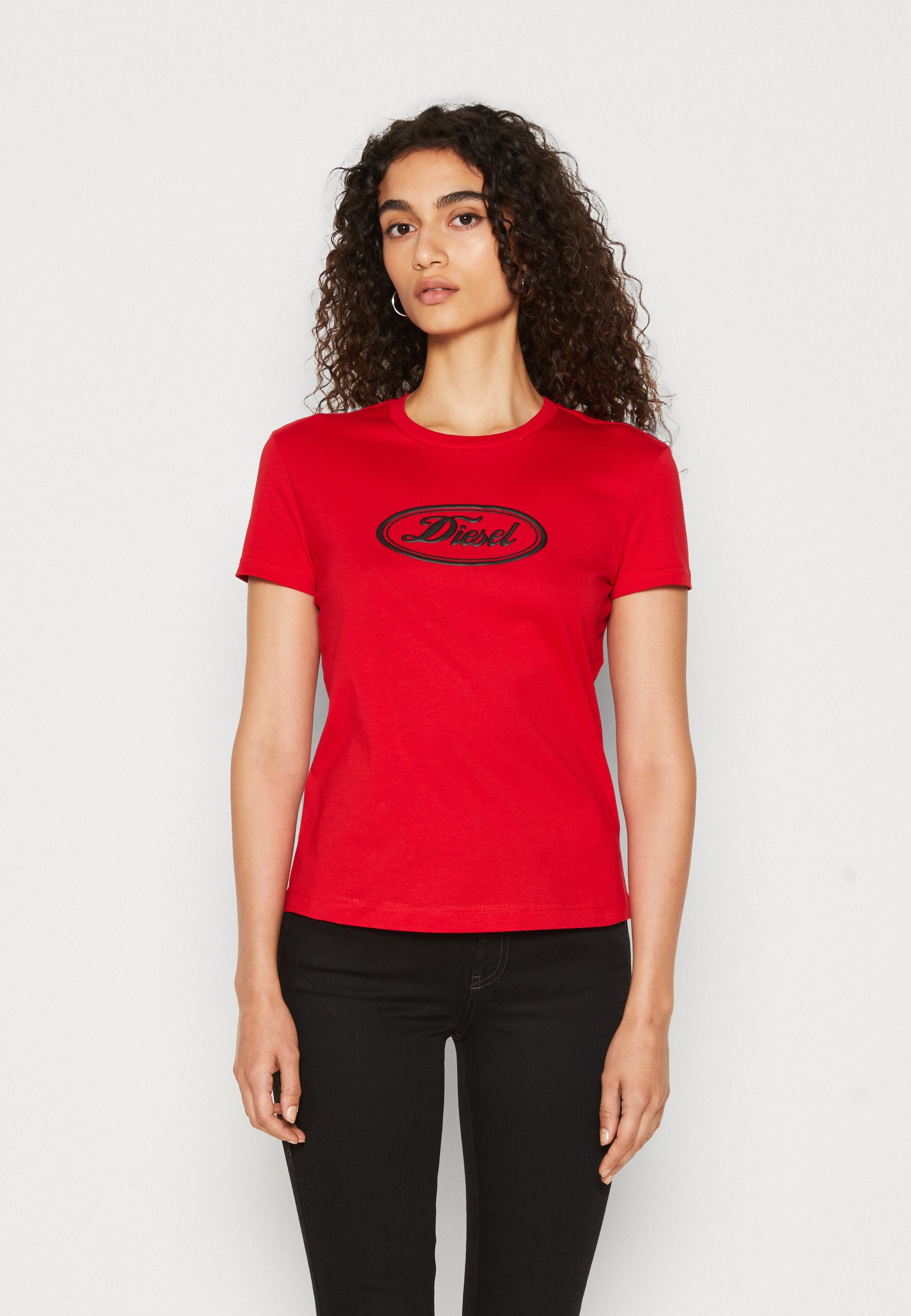 Diesel T-SLI-L14 - Print T-shirt - ribbon red/red