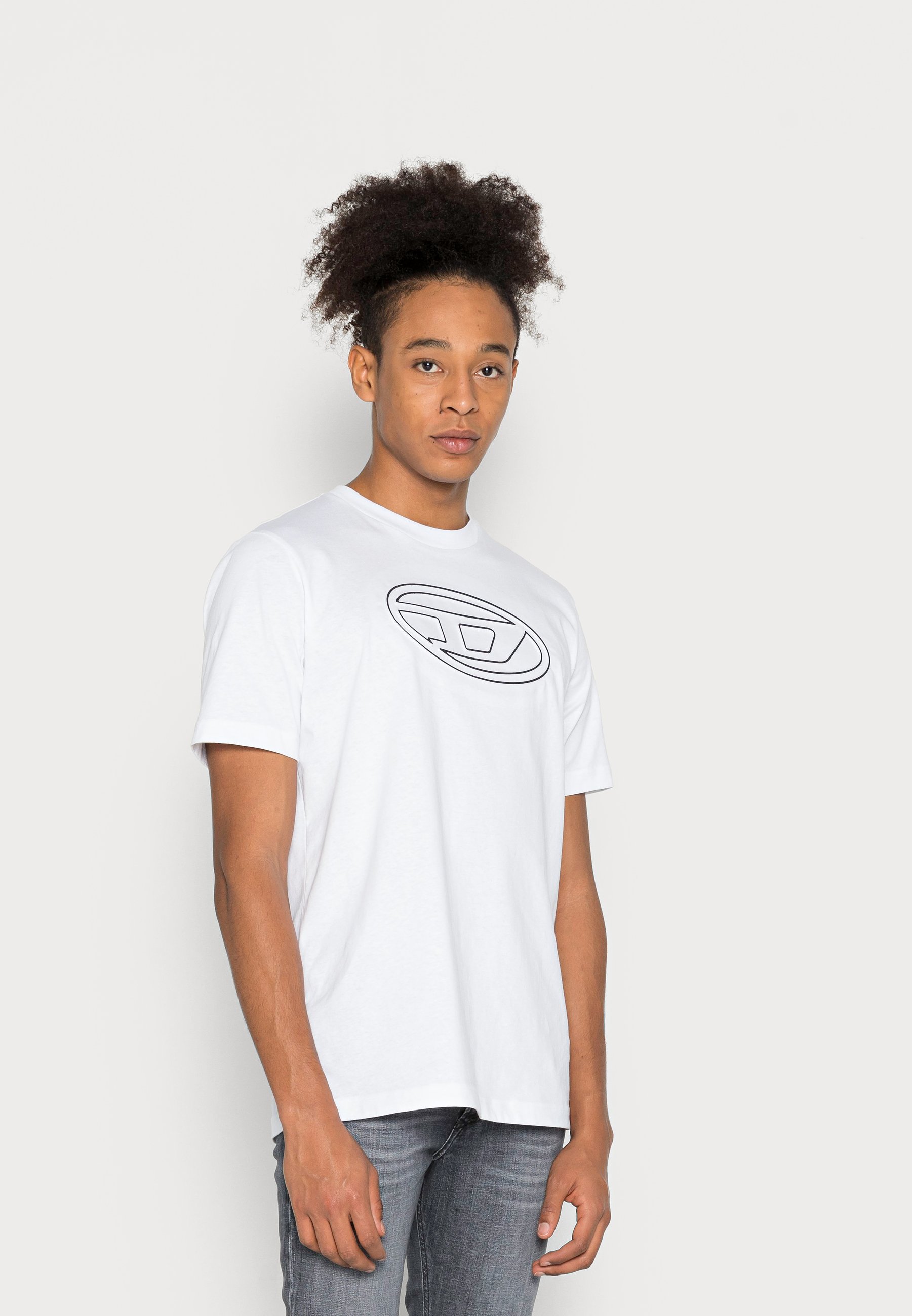 Diesel JUST BIGOVAL - Print T-shirt - white