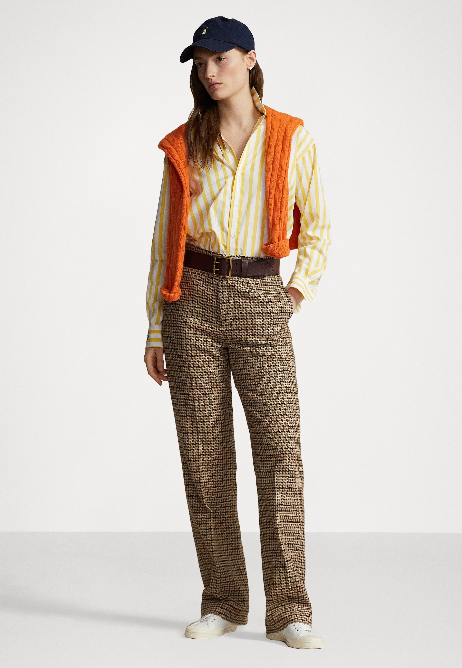 Polo Ralph Lauren SHIRT STRIPE - Button-down blouse - yellow/white/yellow