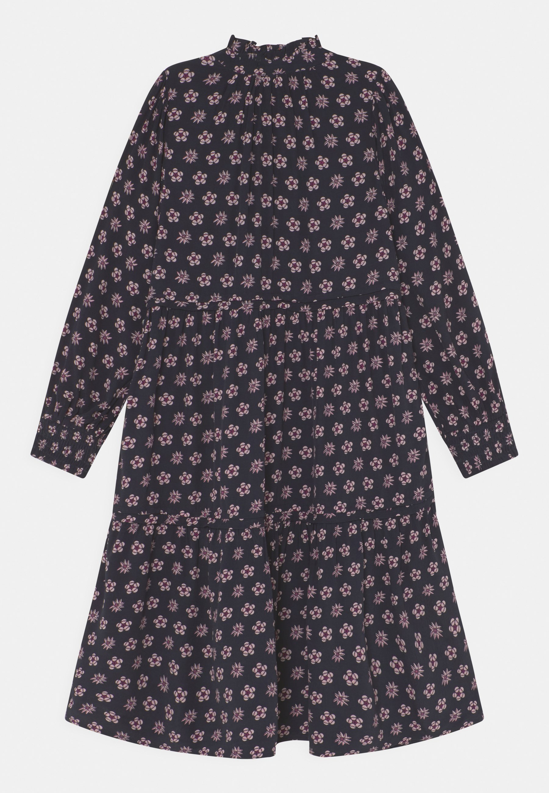 Scotch & Soda LONG-SLEEVED ALL-OVER PRINTED CRINKLE DRESS - Shirt dress - night patchwork/blue