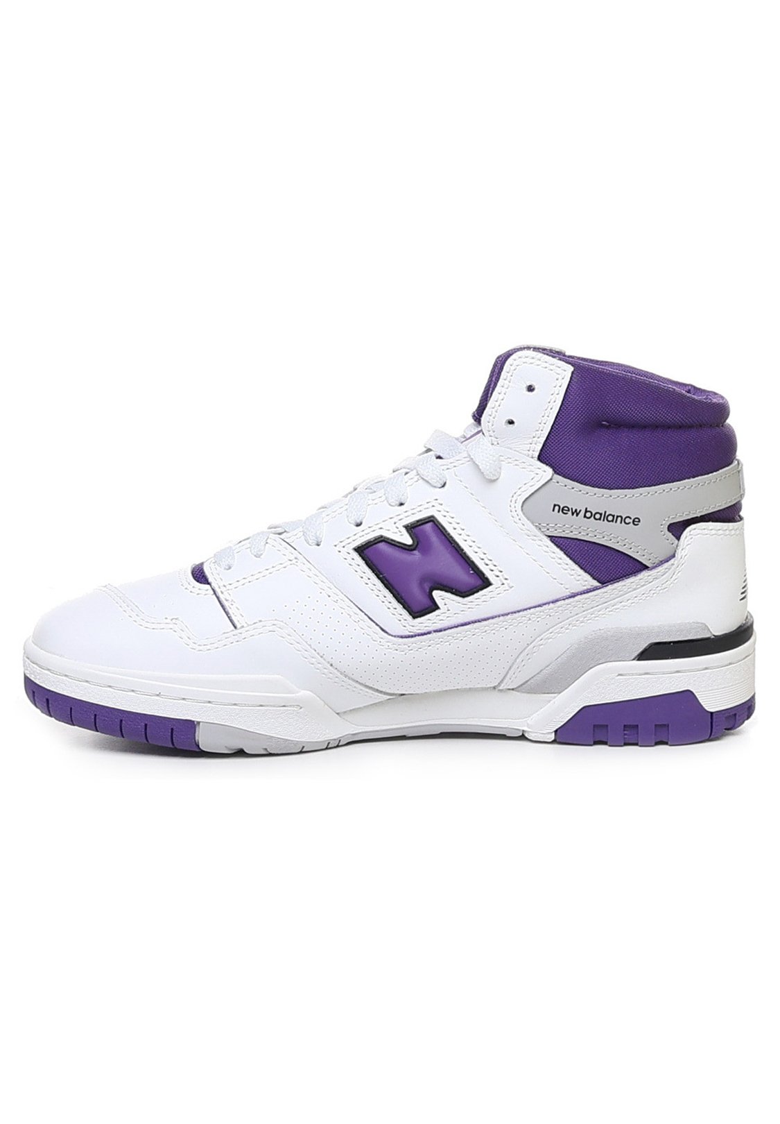NB High-top trainers - bianco e viola/white
