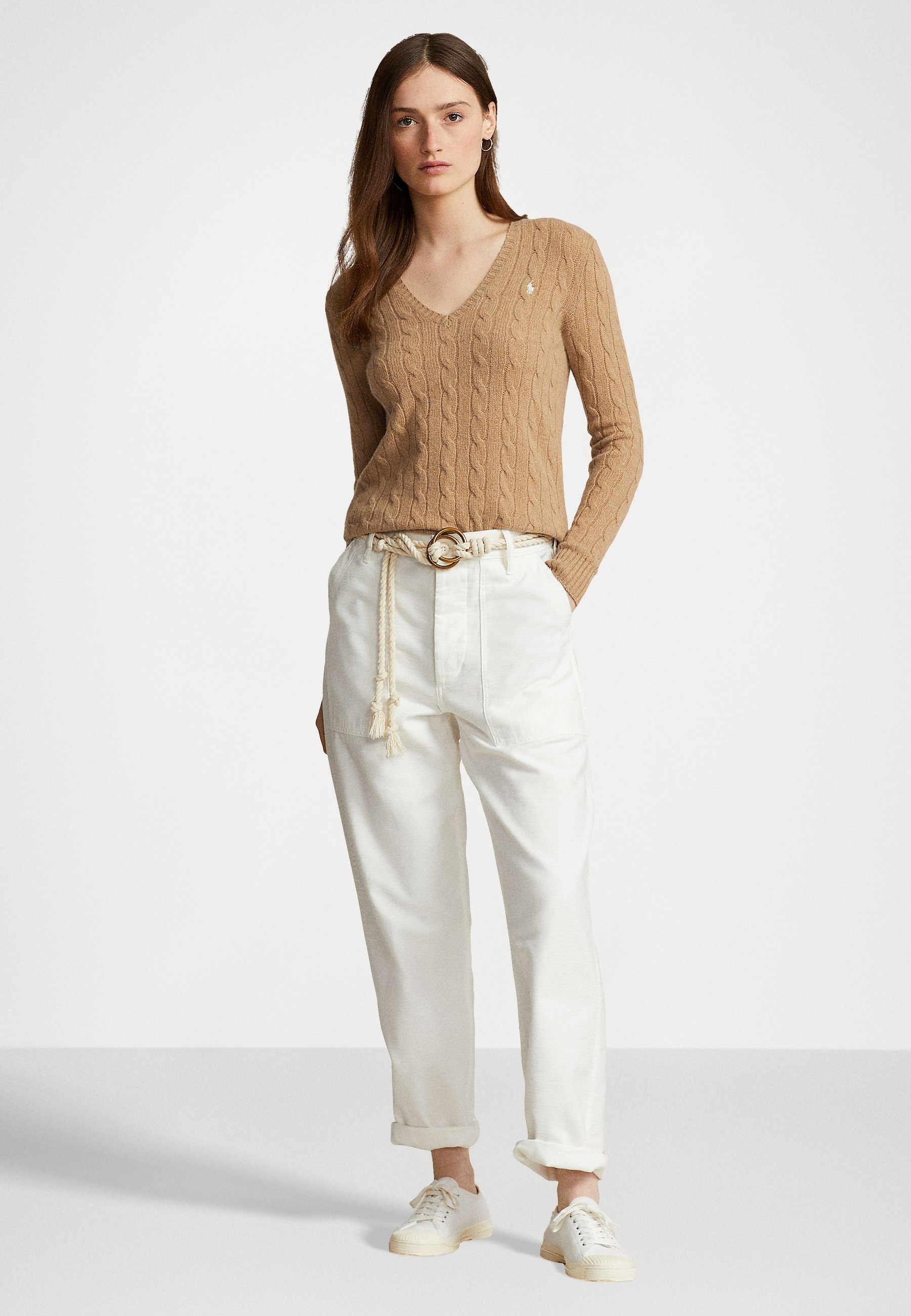 Polo Ralph Lauren KIMBERLY LONG SLEEVE - Jumper - collection camel melange/camel