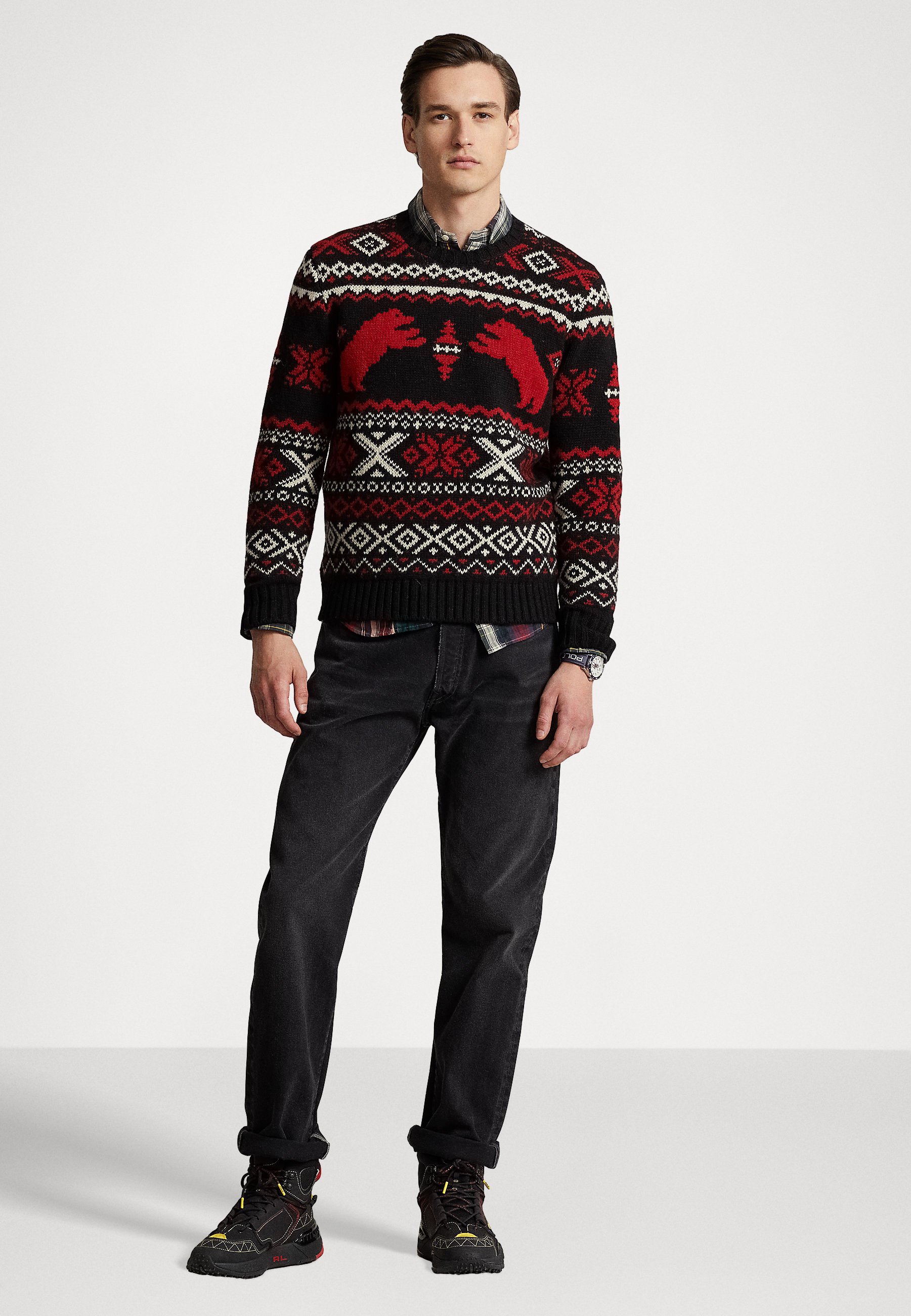 Polo Ralph Lauren LONG SLEEVE - Jumper - black combo/black