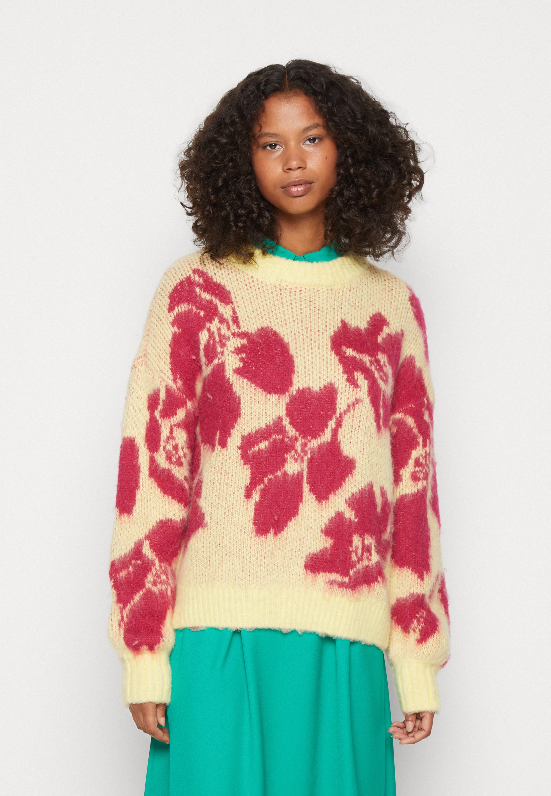 Scotch & Soda BRUSHED ABSTRACT FLORAL - Jumper - popcorn/multi-coloured