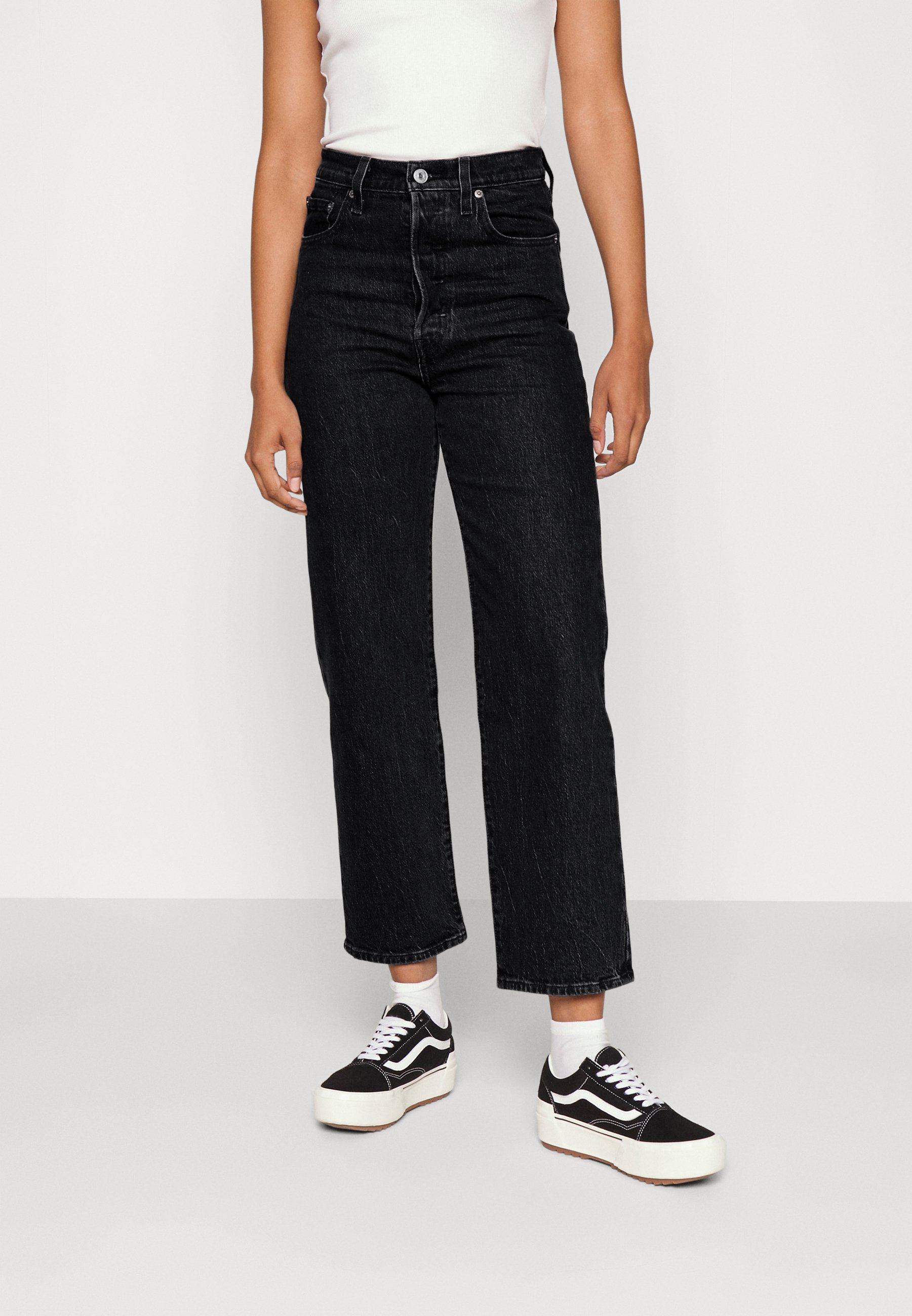 Levi's® RIBCAGE STRAIGHT ANKLE - Straight leg jeans - soda spring/black denim