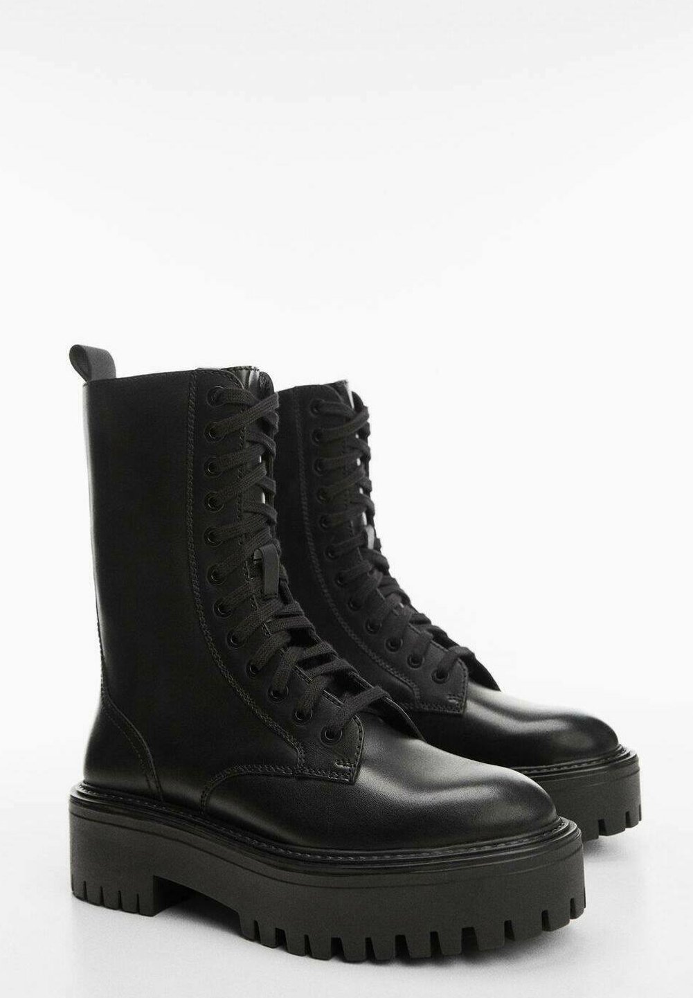 Mango Platform ankle boots - zwart/black