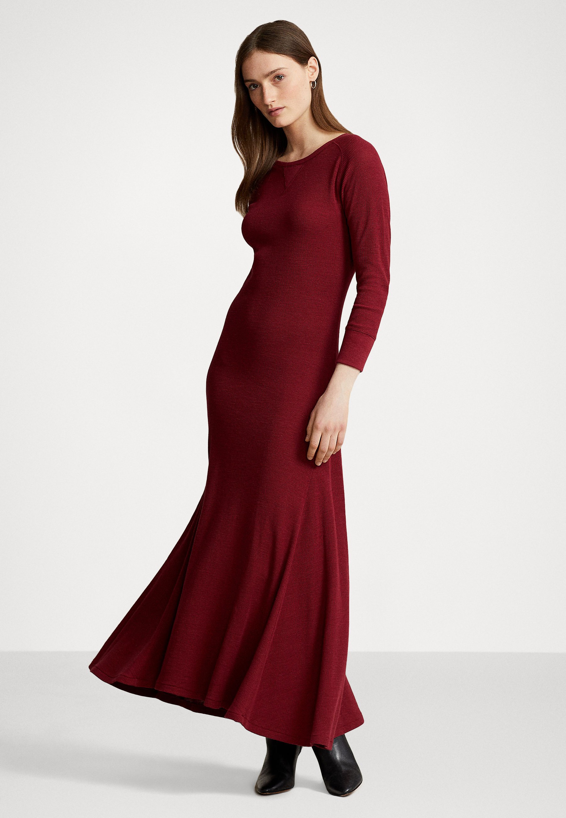 Polo Ralph Lauren LONG SLEEVE DAY DRESS - Maxi dress - garnet/red