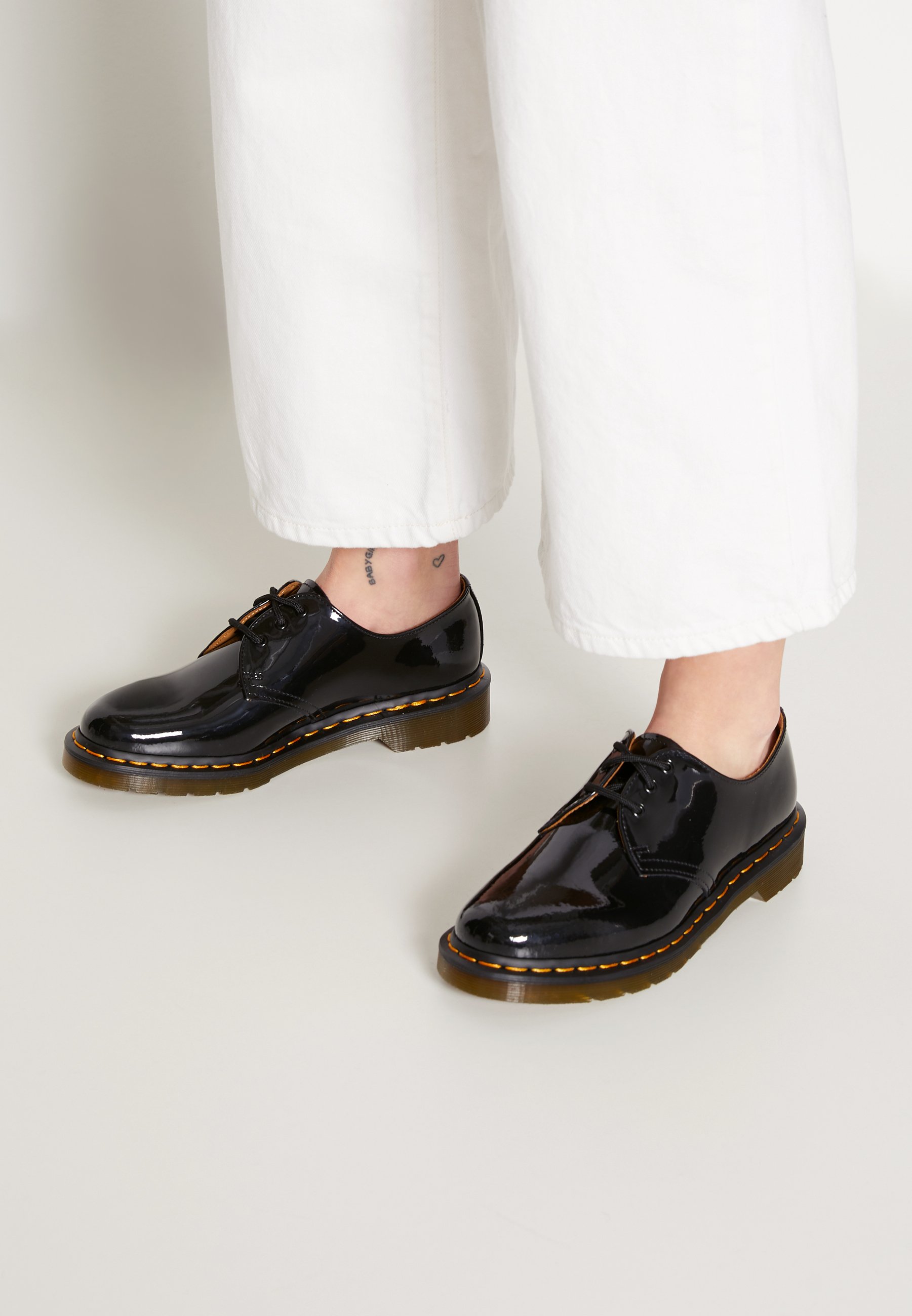Dr. Martens 1461 3 EYE SHOE PATENT LAMPER - Lace-ups - black