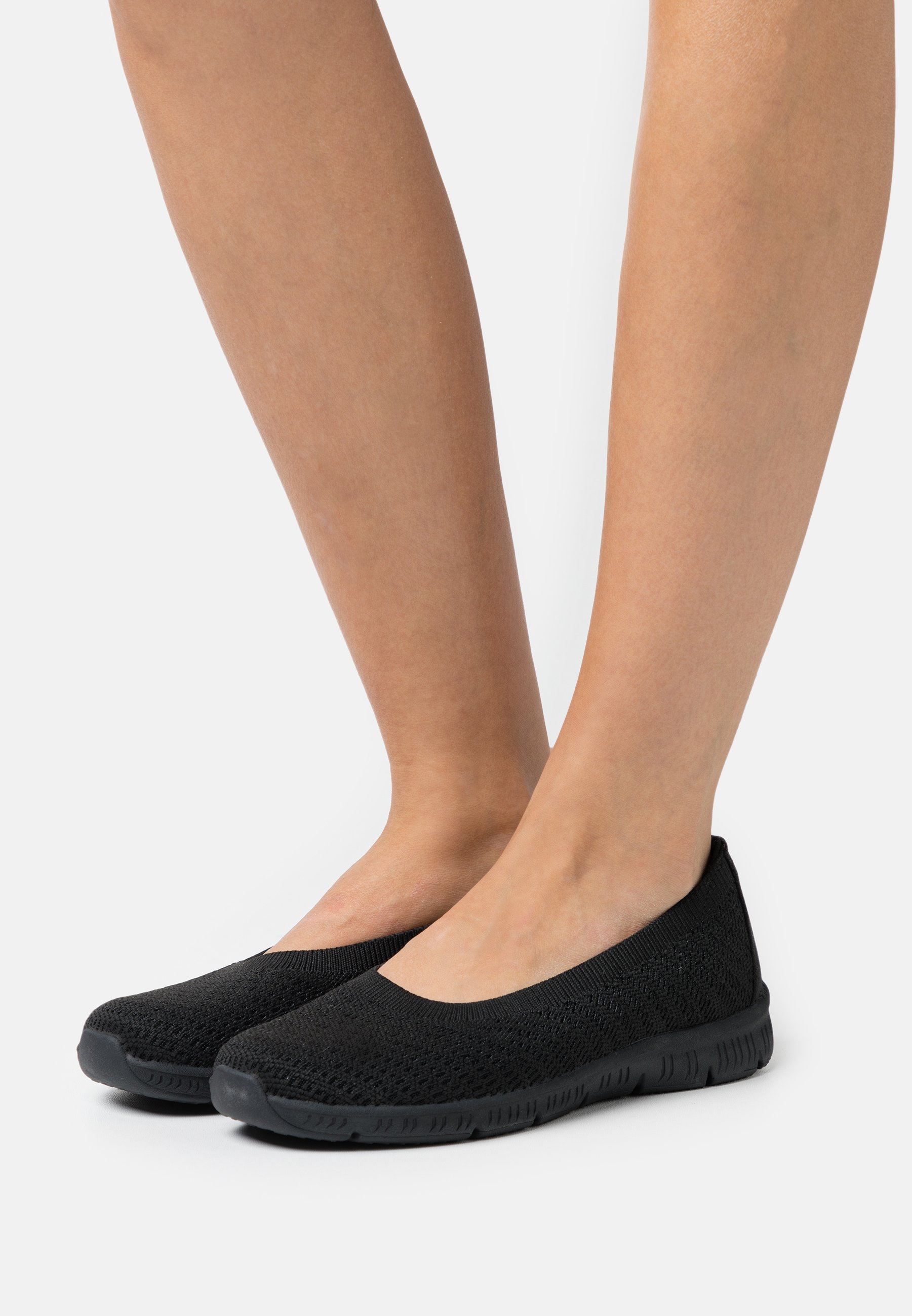 Skechers BE COOL - Ballet pumps - black/black