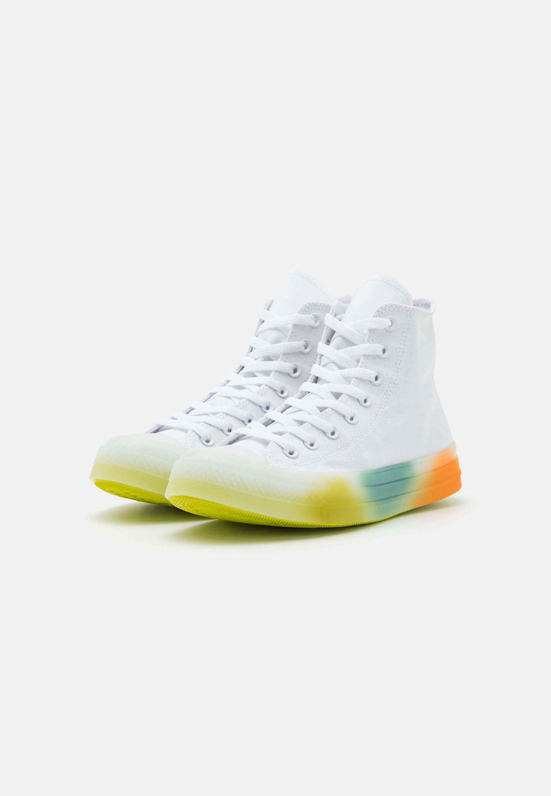 Converse CHUCK TAYLOR ALL STAR SPRAY PAINT UNISEX - High-top trainers - white/orange/bright bud/white
